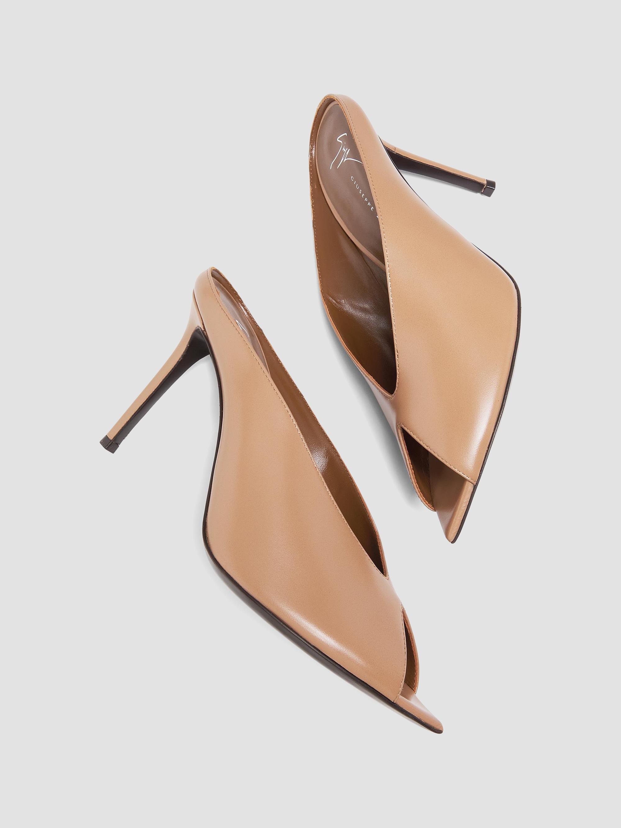 Giuseppe Zanotti 90MM Leather Peep-Toe Mules | Saks Fifth Avenue