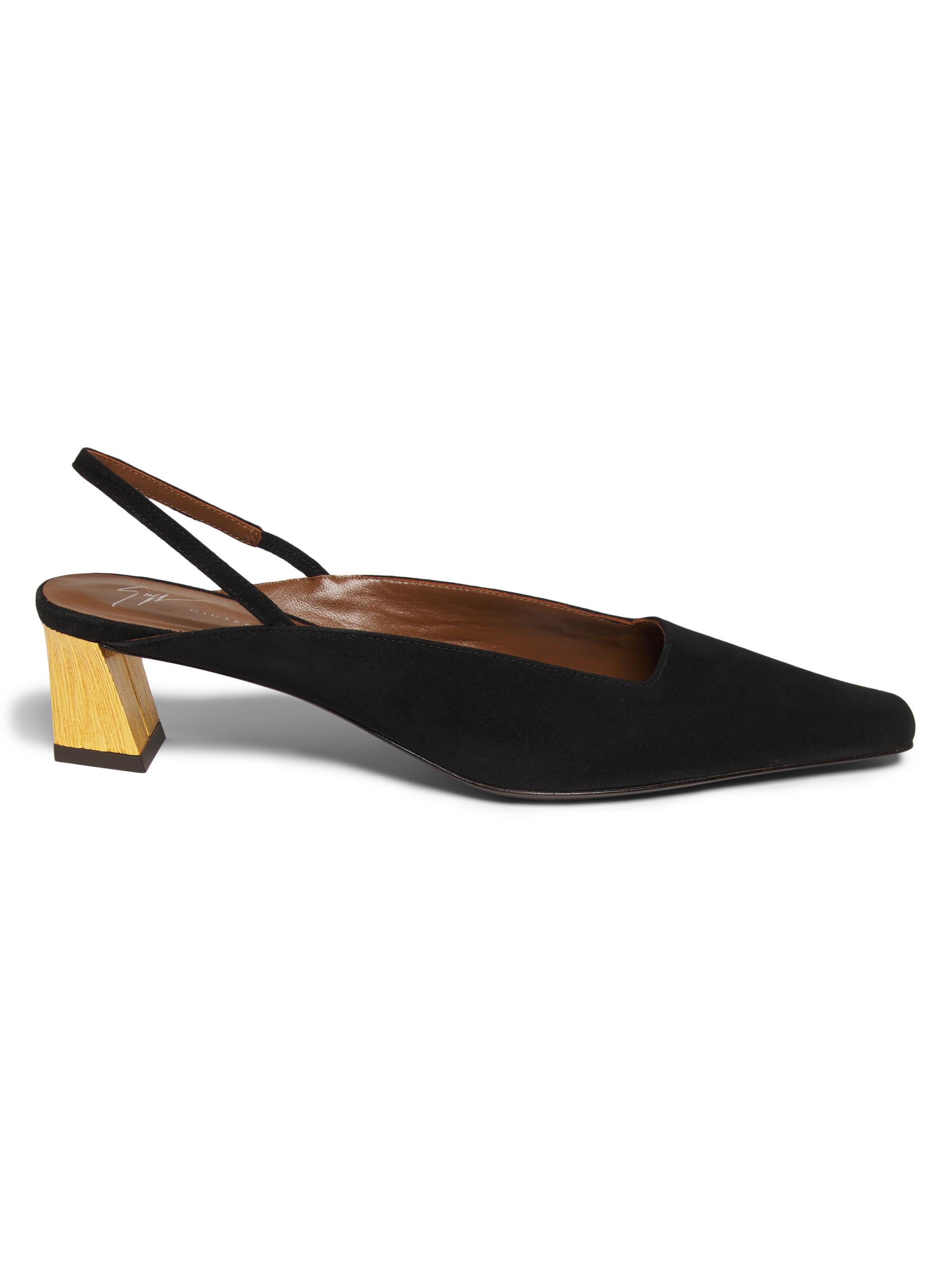 Giuseppe Zanotti Women's 45MM Suede Slingback Pumps - Nero Oro