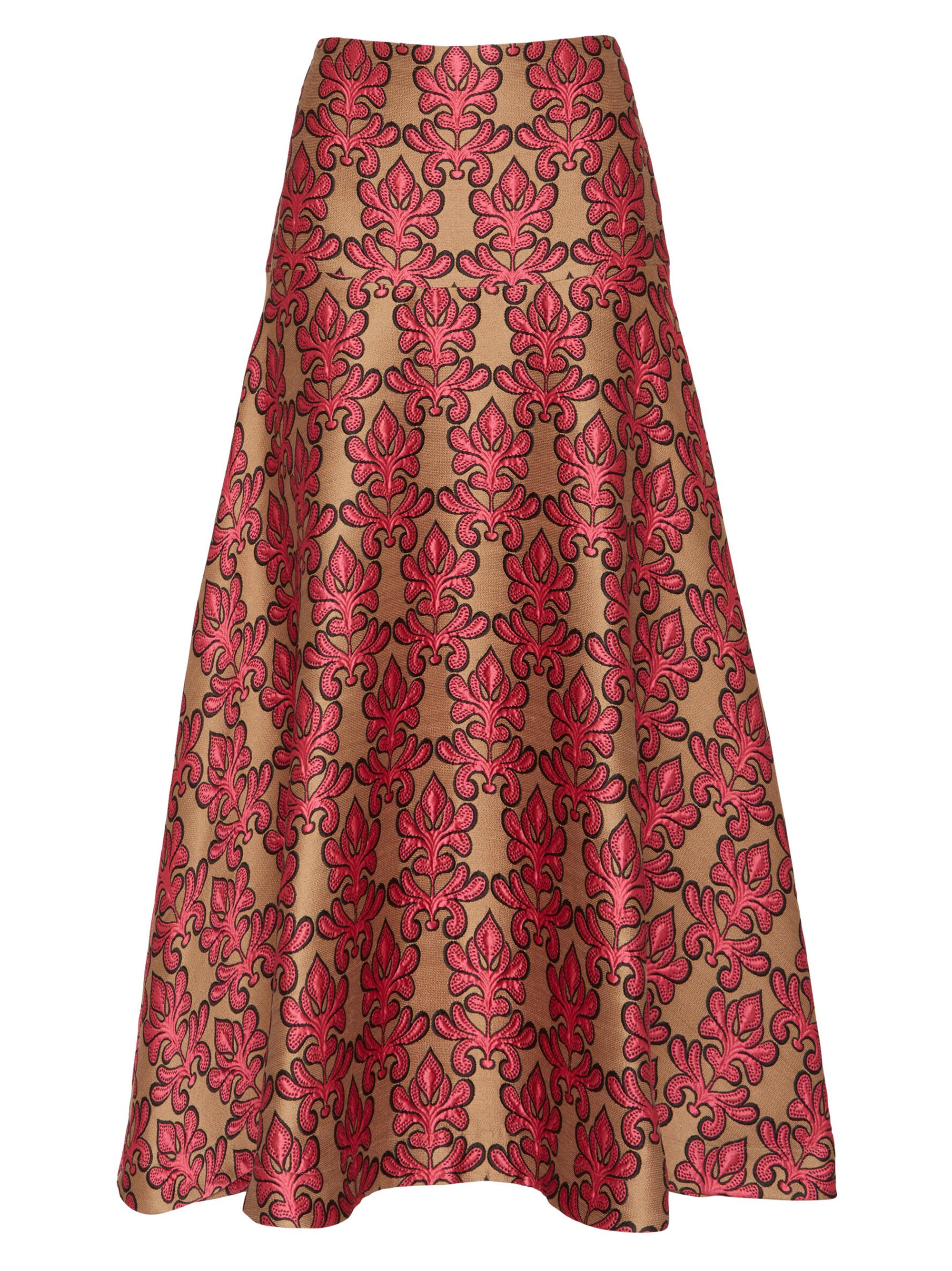La DoubleJ Women's Janis Skirt - Herald Jacquard Fuchsia