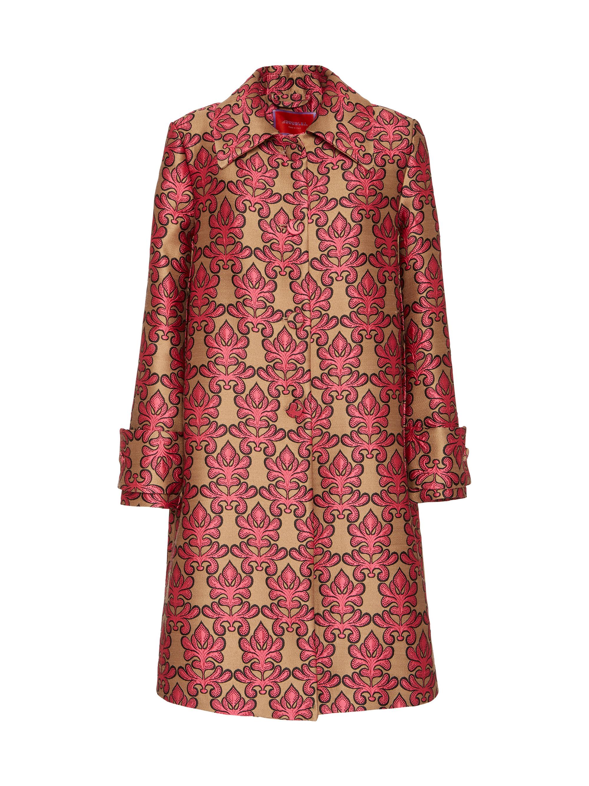 La DoubleJ Women's Precious Coat - Herald Jacquard Fuchsia