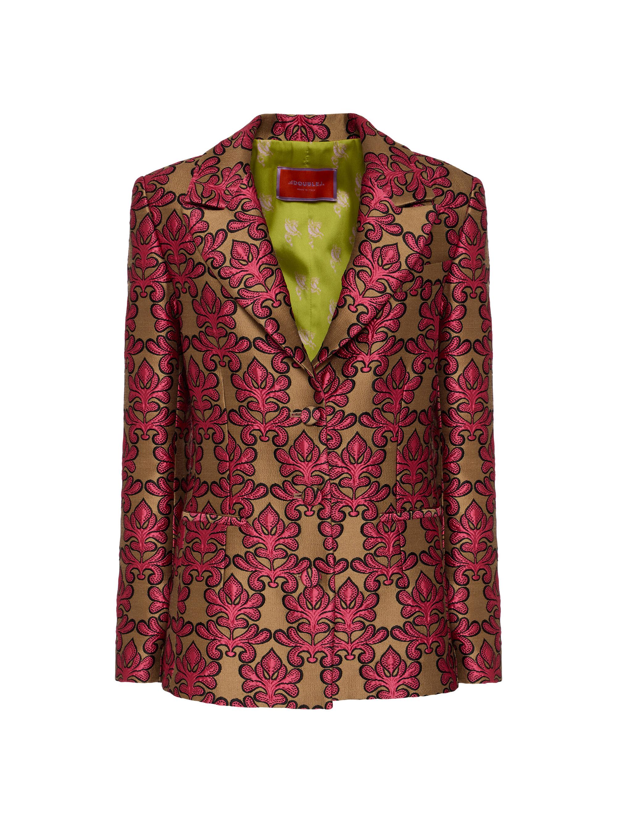 La DoubleJ Women's 24/7 Jacket Bis - Herald Jacquard Fuchsia