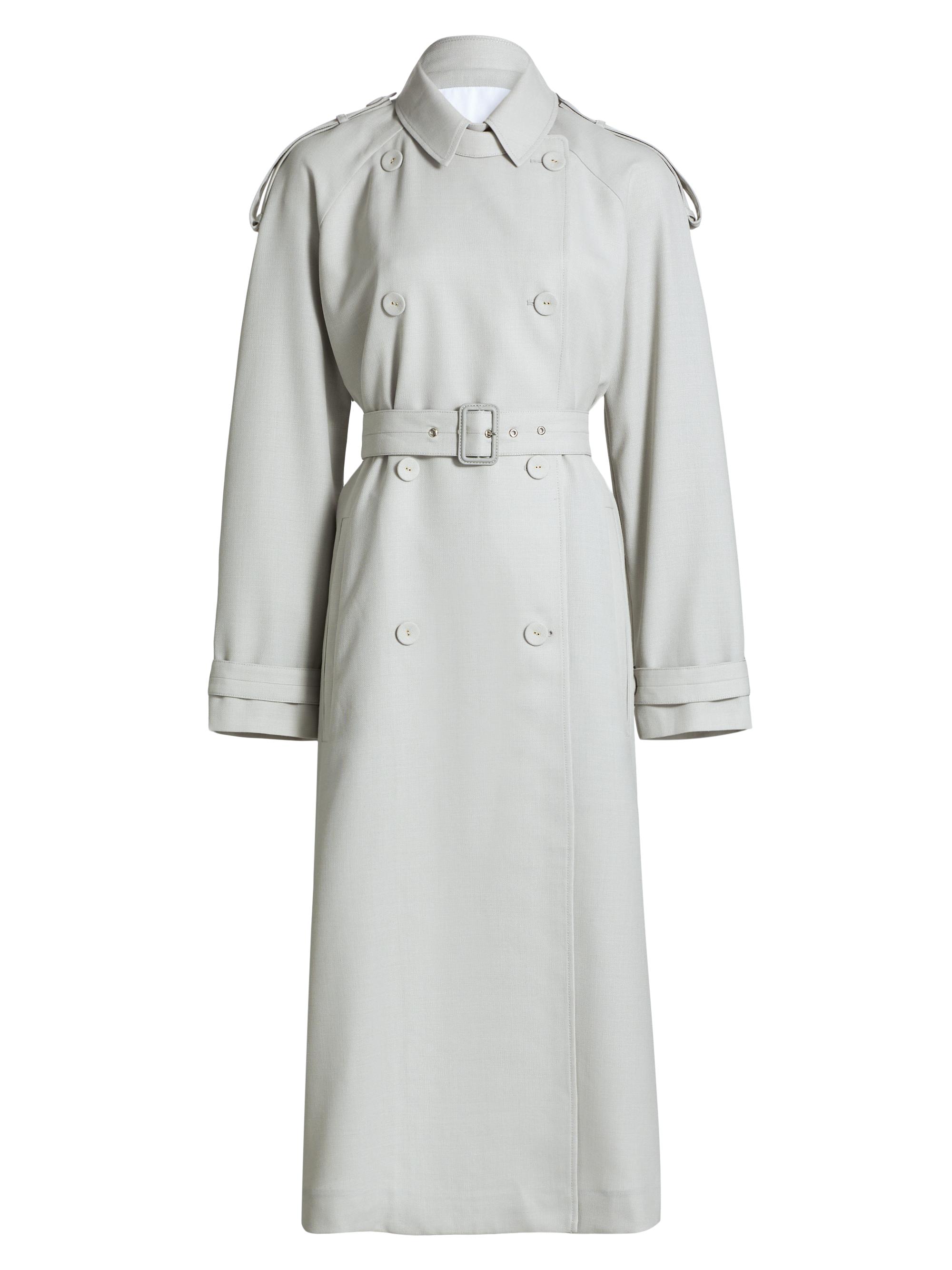 Proenza Schouler White Label Women's Sakia Wool-Blend Longline Coat - Light Grey
