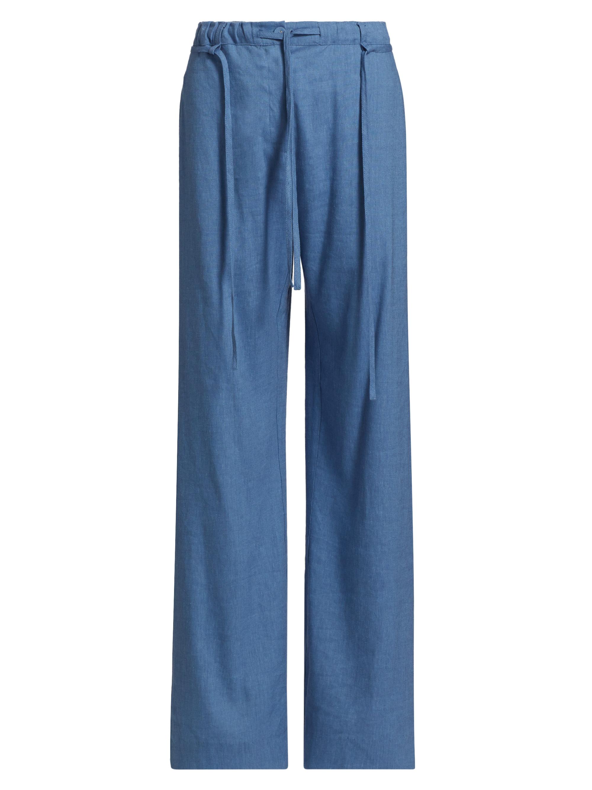 Proenza Schouler White Label Women's Magnus Linen-Blend Slub Pants - Denim