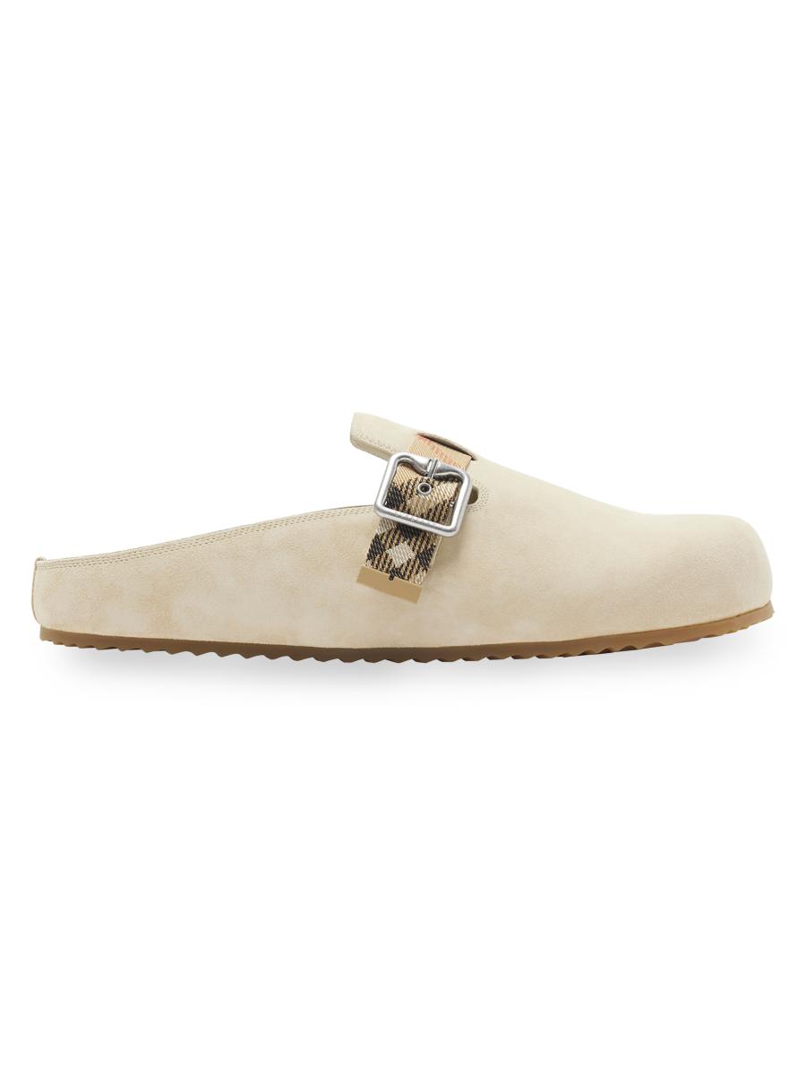 【関税＆送料込み】Burberry Lf Urchin Burberry Urchin Suede Clogs | Saks Fifth Avenue