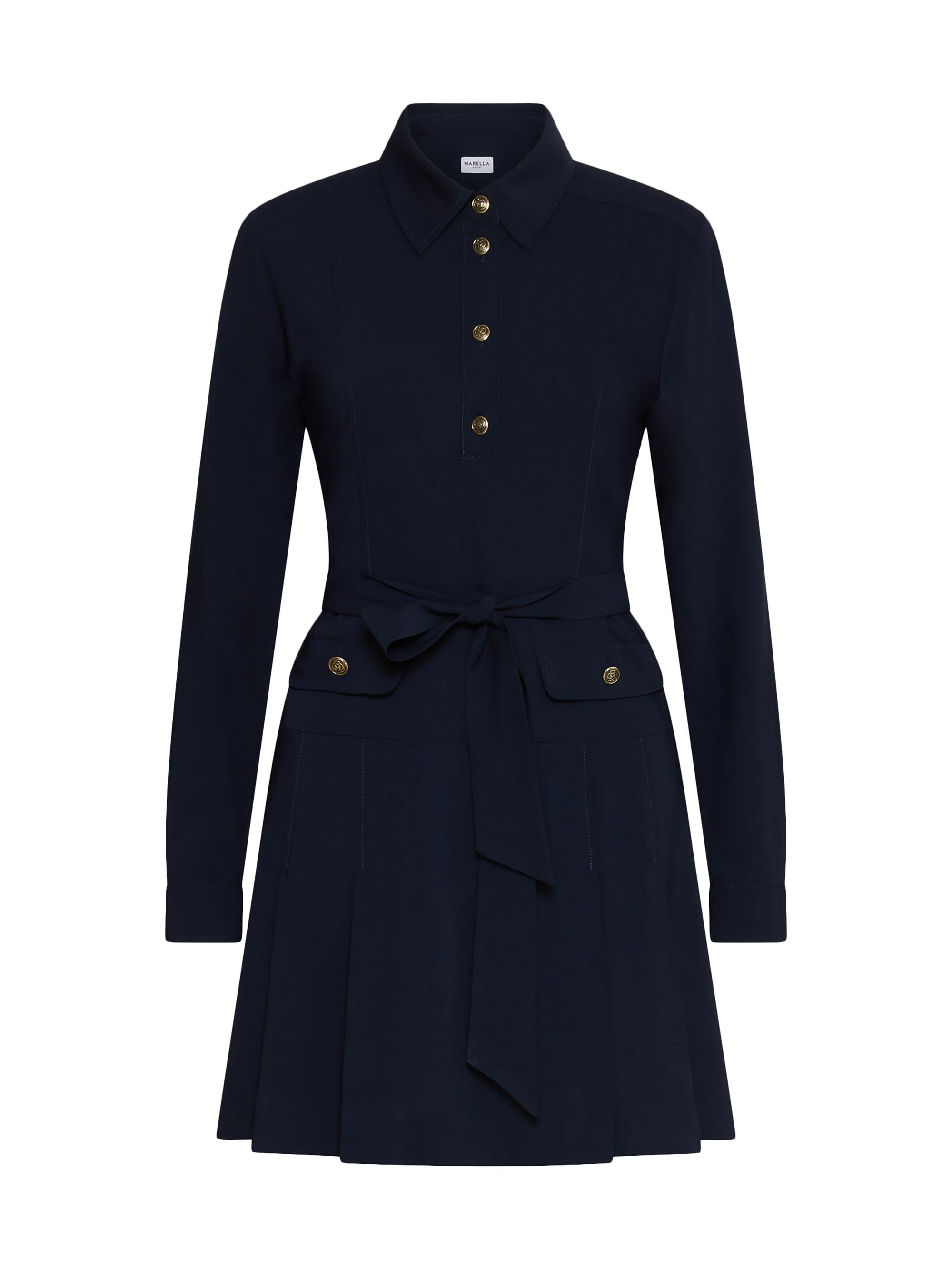 Marella Women's Sport Aquila Crepe Peplum Minidress - Navy