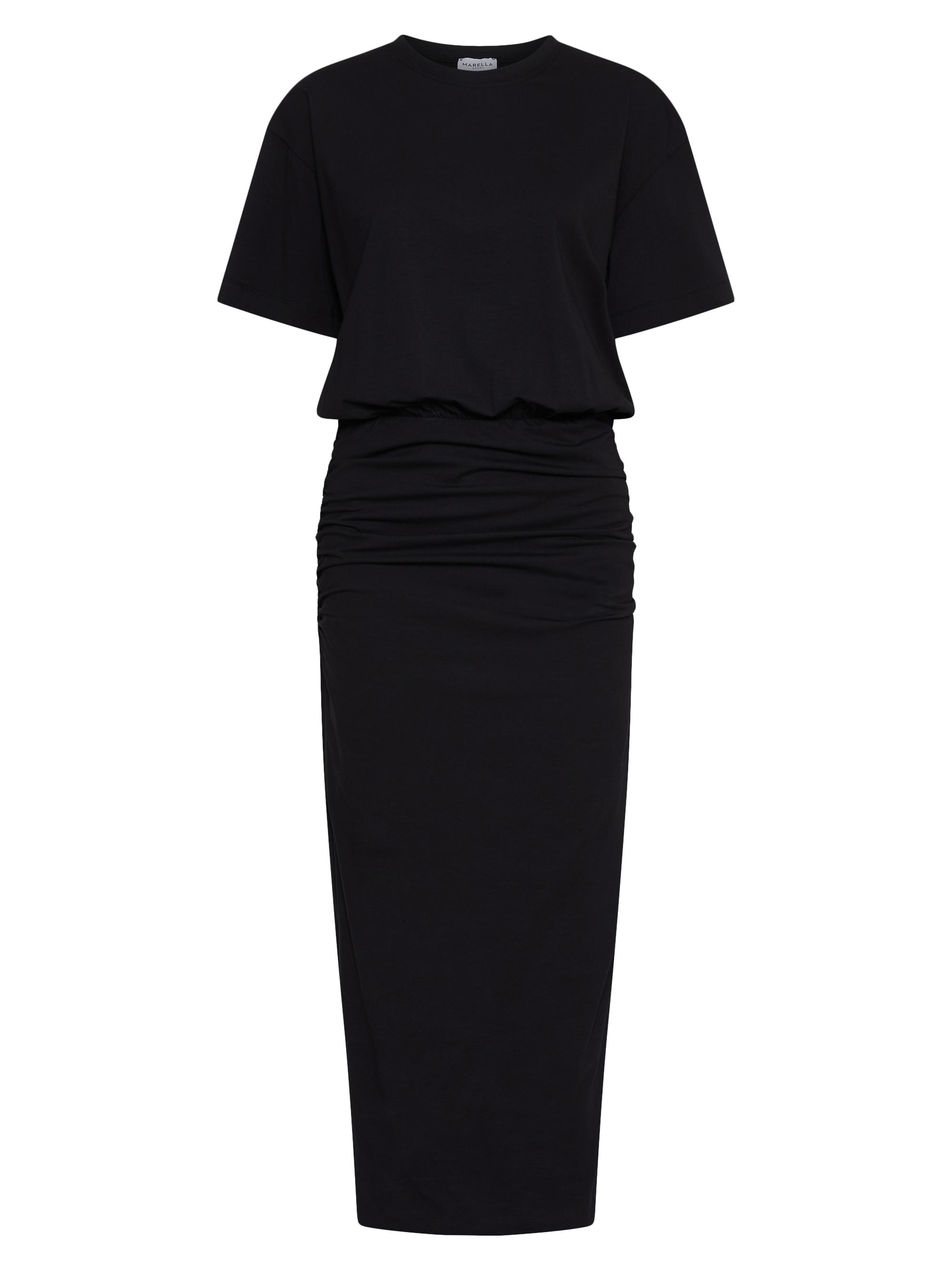 Marella Women's Sport Ileana Ruched Jersey Midi Dress - Black