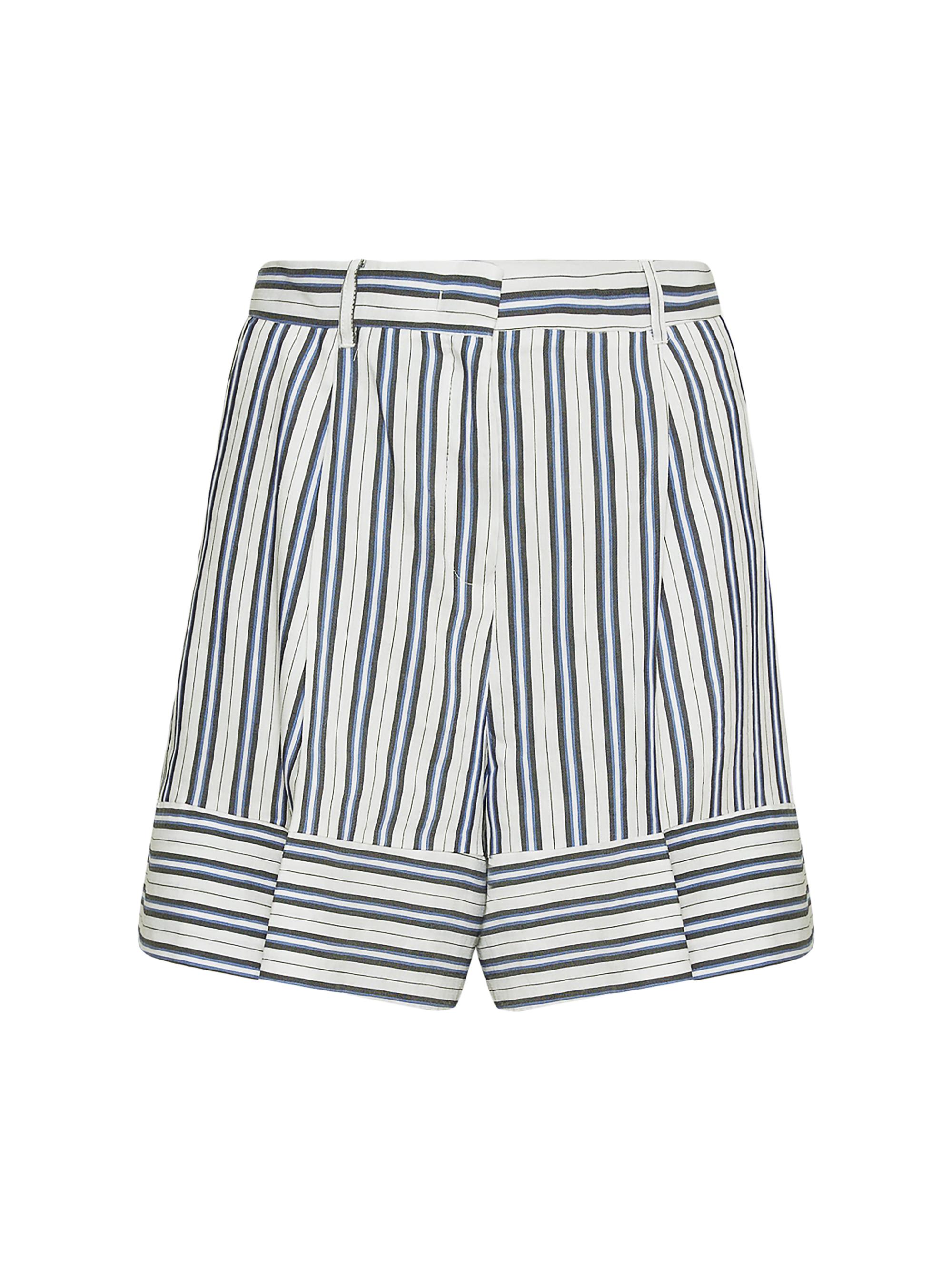 Marella Women's Sport Acumen Striped Mid-Rise Shorts - White