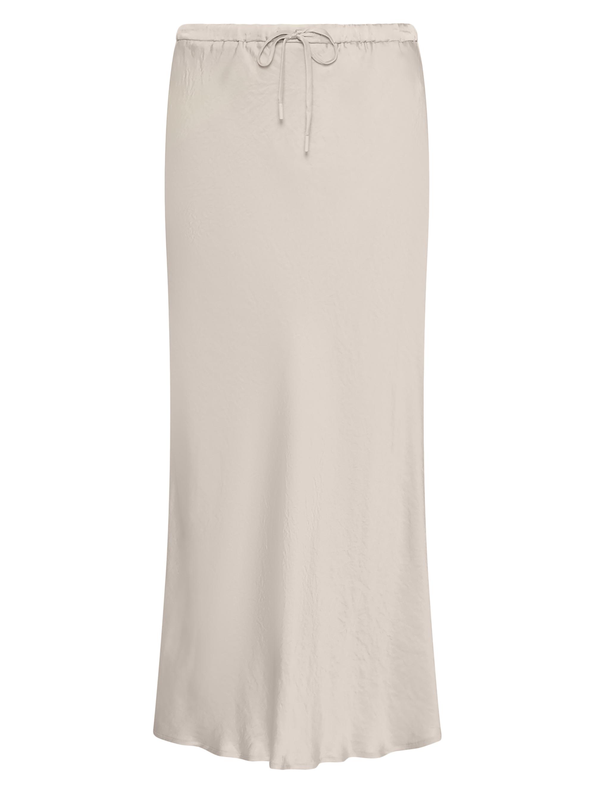 Marella Women's  Crinkled Twill Maxi Slip Skirt - Wool White