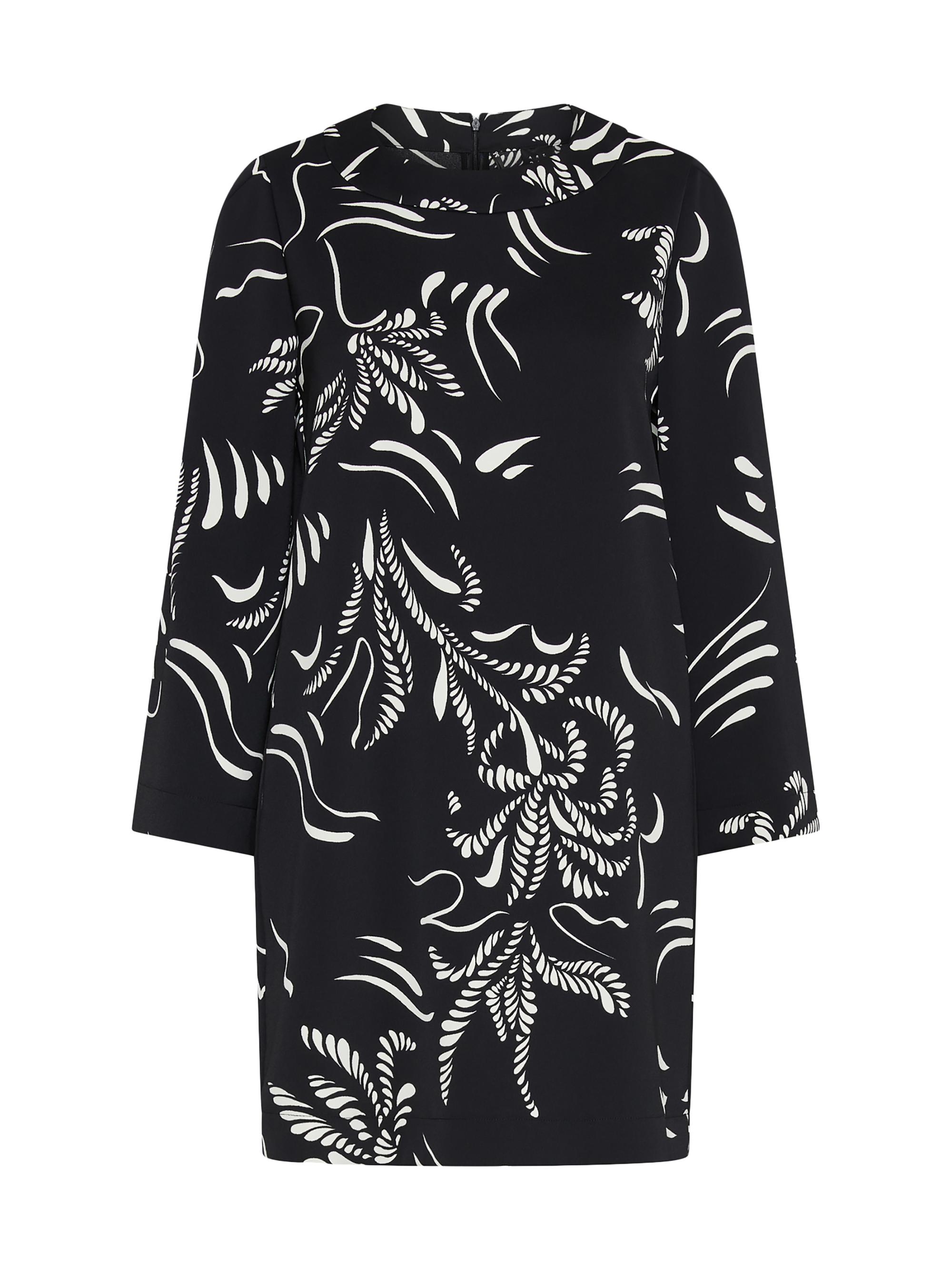 Marella Women's  ART. 365 Foliage Satin Minidress - Black