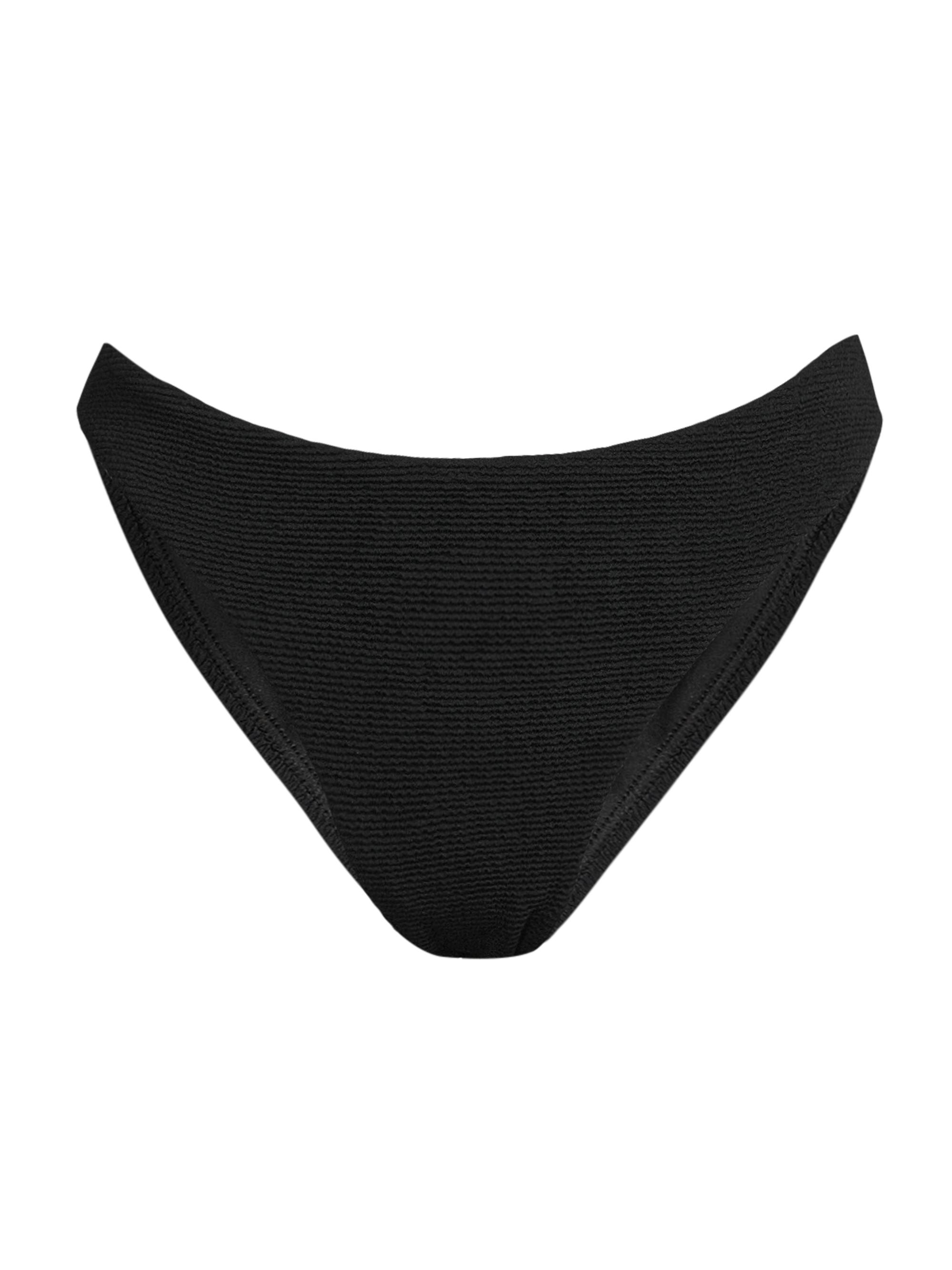 Milly Women's Margot Textured Bikini Bottom - Black