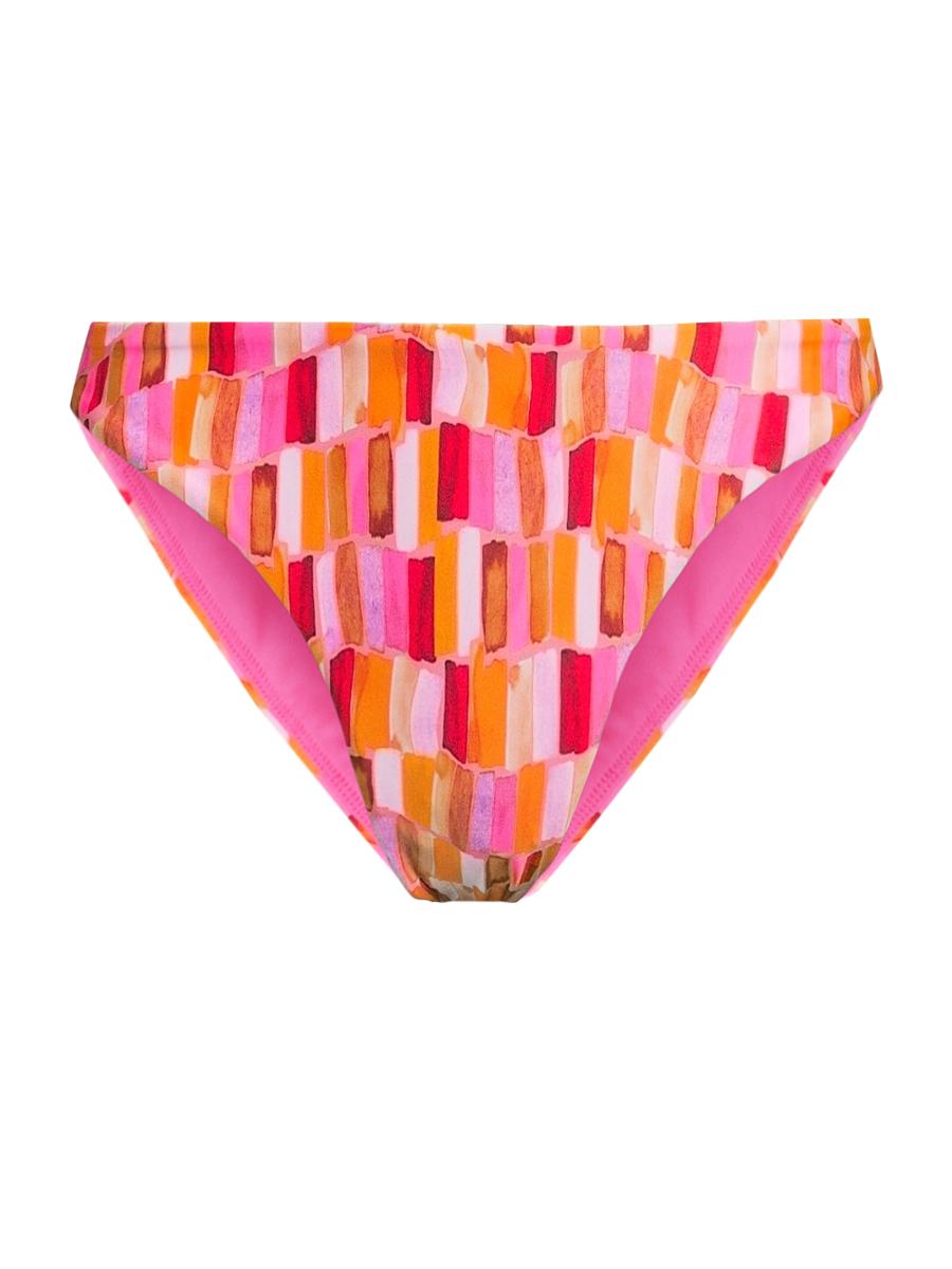 Milly Women's Margot Sunset Tile Printed Bikini Bottom In Multi