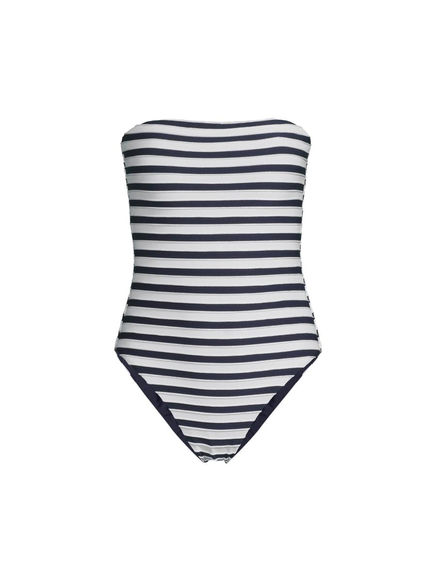 Milly Women's Nautical Striped Bandeau One-piece Swimsuit In Multi