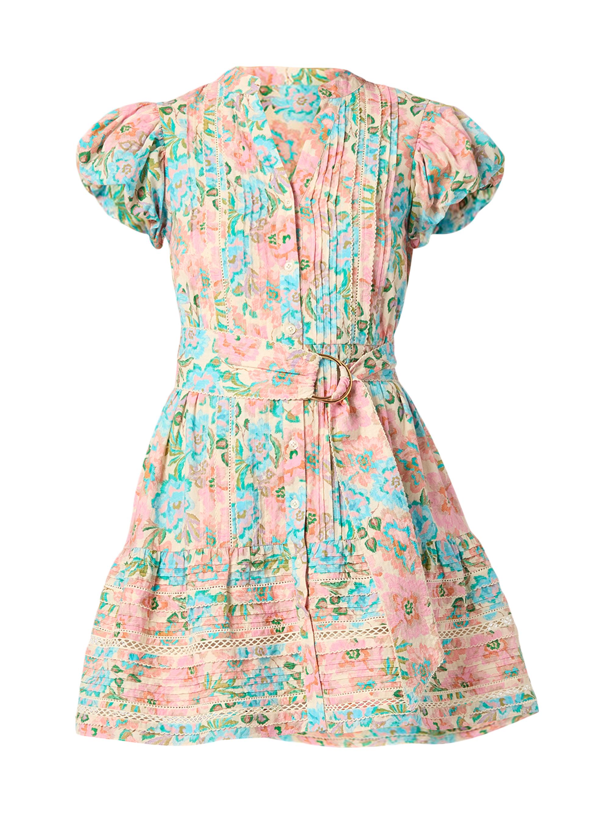 Shoshanna Women's Cecelia Floral Belted Mini Shirtdress - Rose  Multi