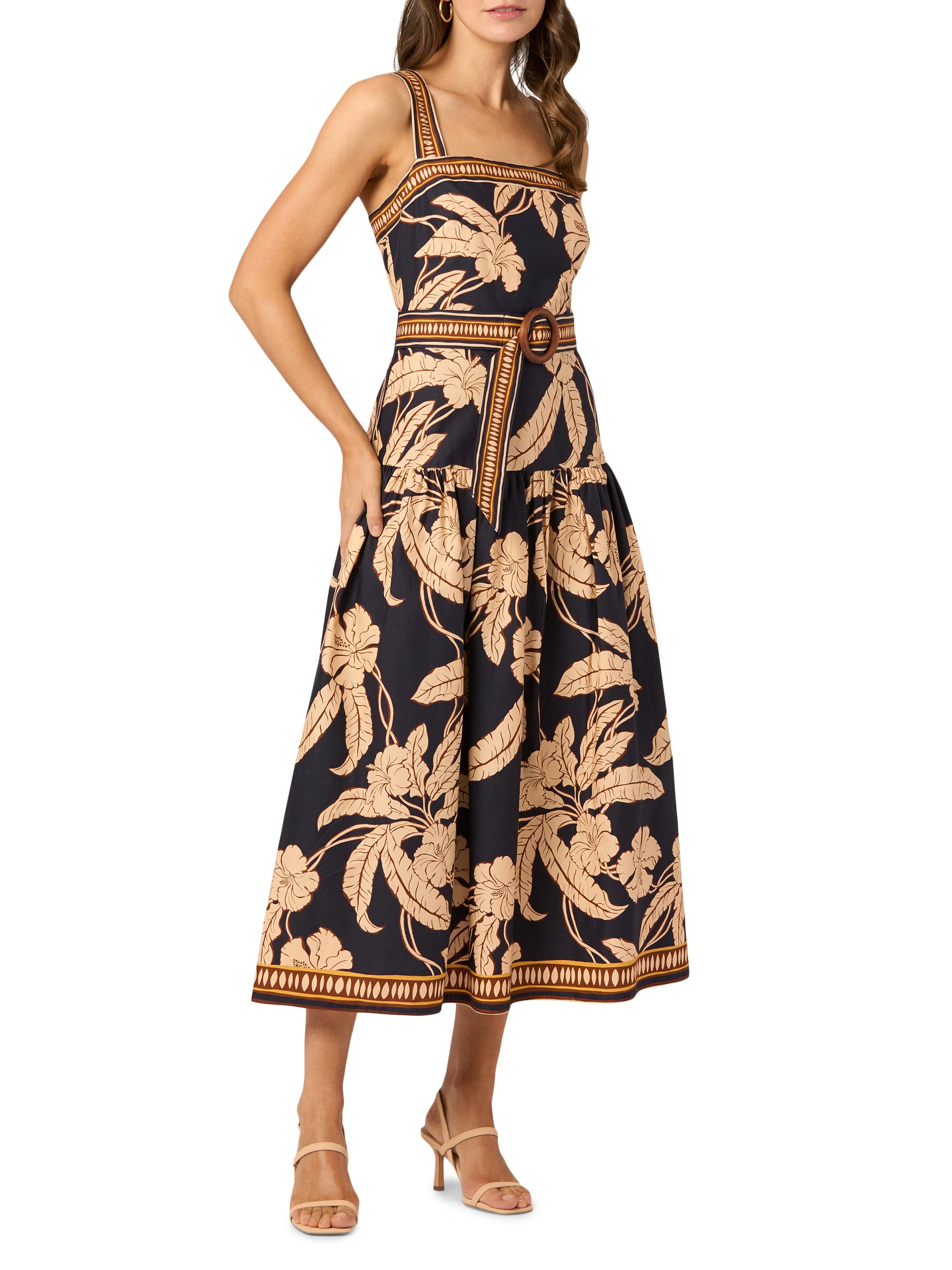 Shoshanna Kora Printed Sleeveless Midi-Dress | Saks Fifth Avenue