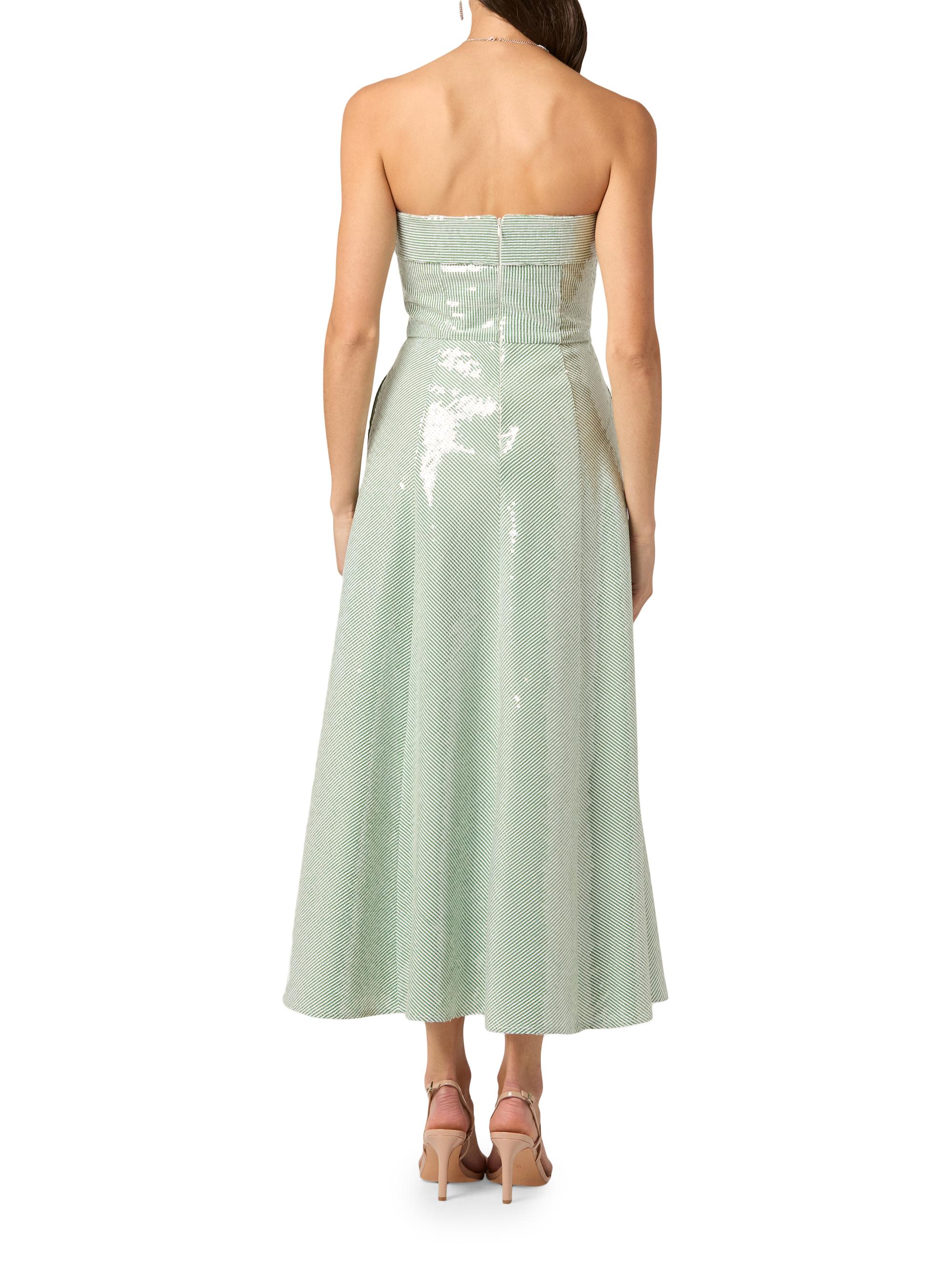 Shoshanna Kiara Sequined Bandeau A-Line Midi-Dress | Saks Fifth Avenue