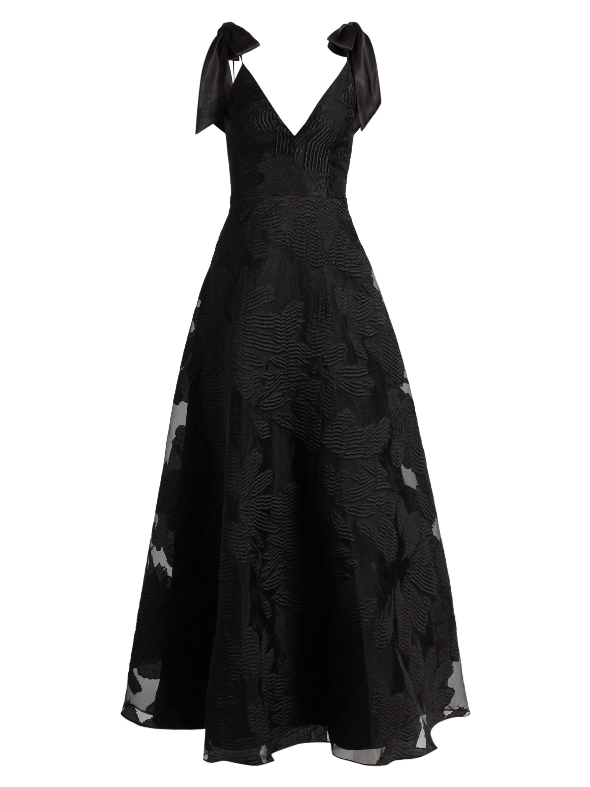 As It May Women's Strapless Jacquard Gown - Black