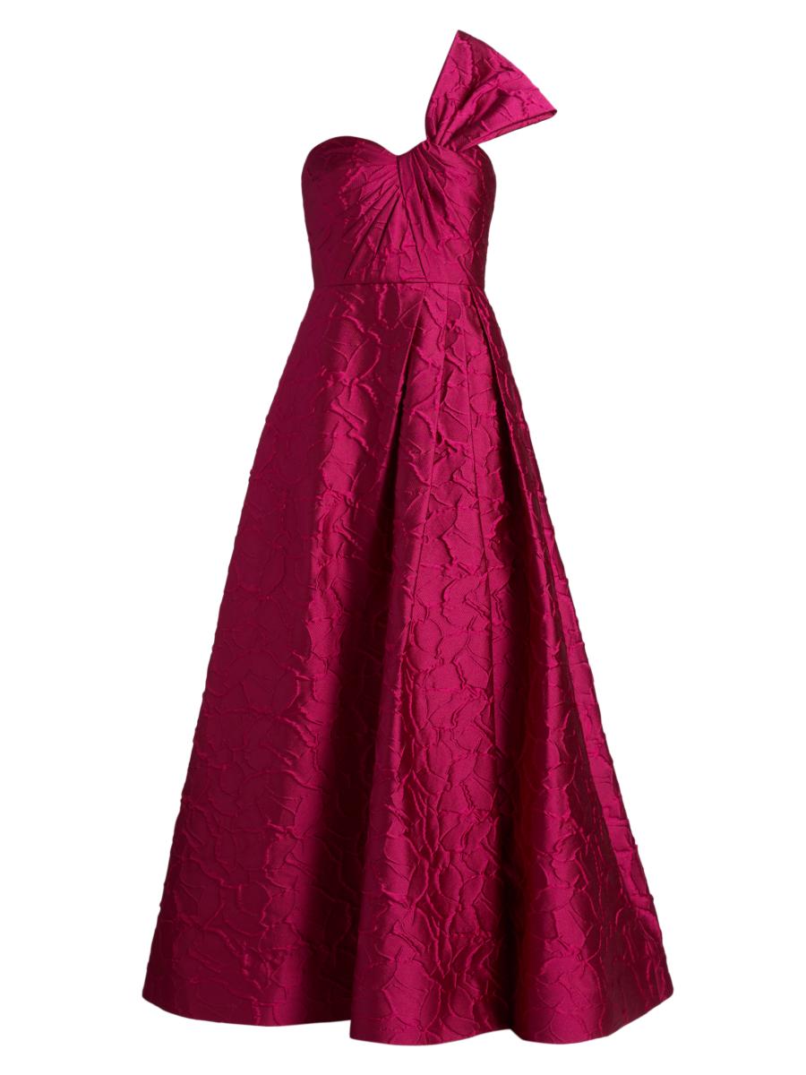 As It May Women's Jolie Jacquard One-shoulder Gown In Purple