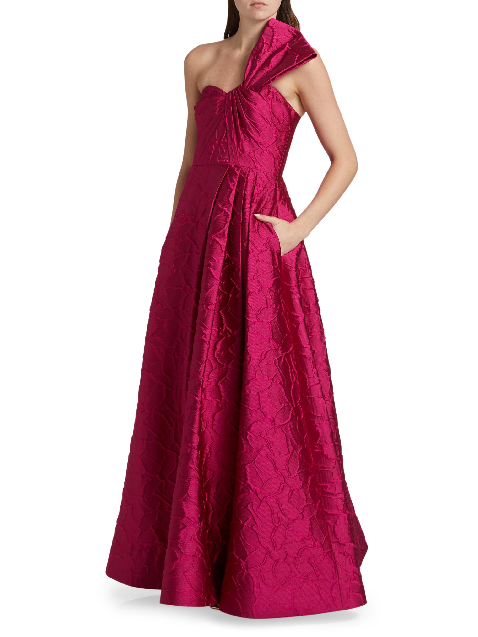 open lace back dress Monroe One-Shoulder Pleated Midi Dress – Parisian Floral