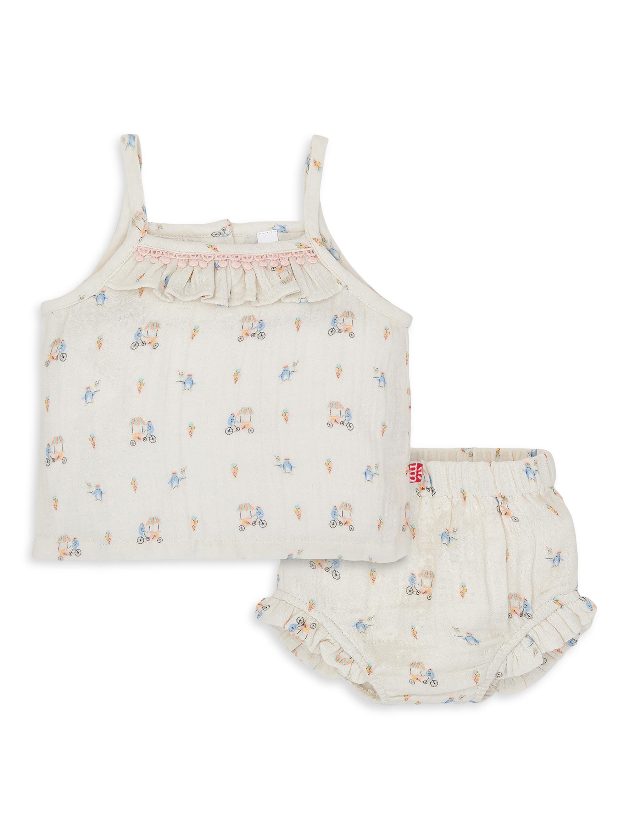 Magnetic Me Baby Girl's Penguin Pints Tank Top & Bloomers Set - Penguin Pints 3 Months