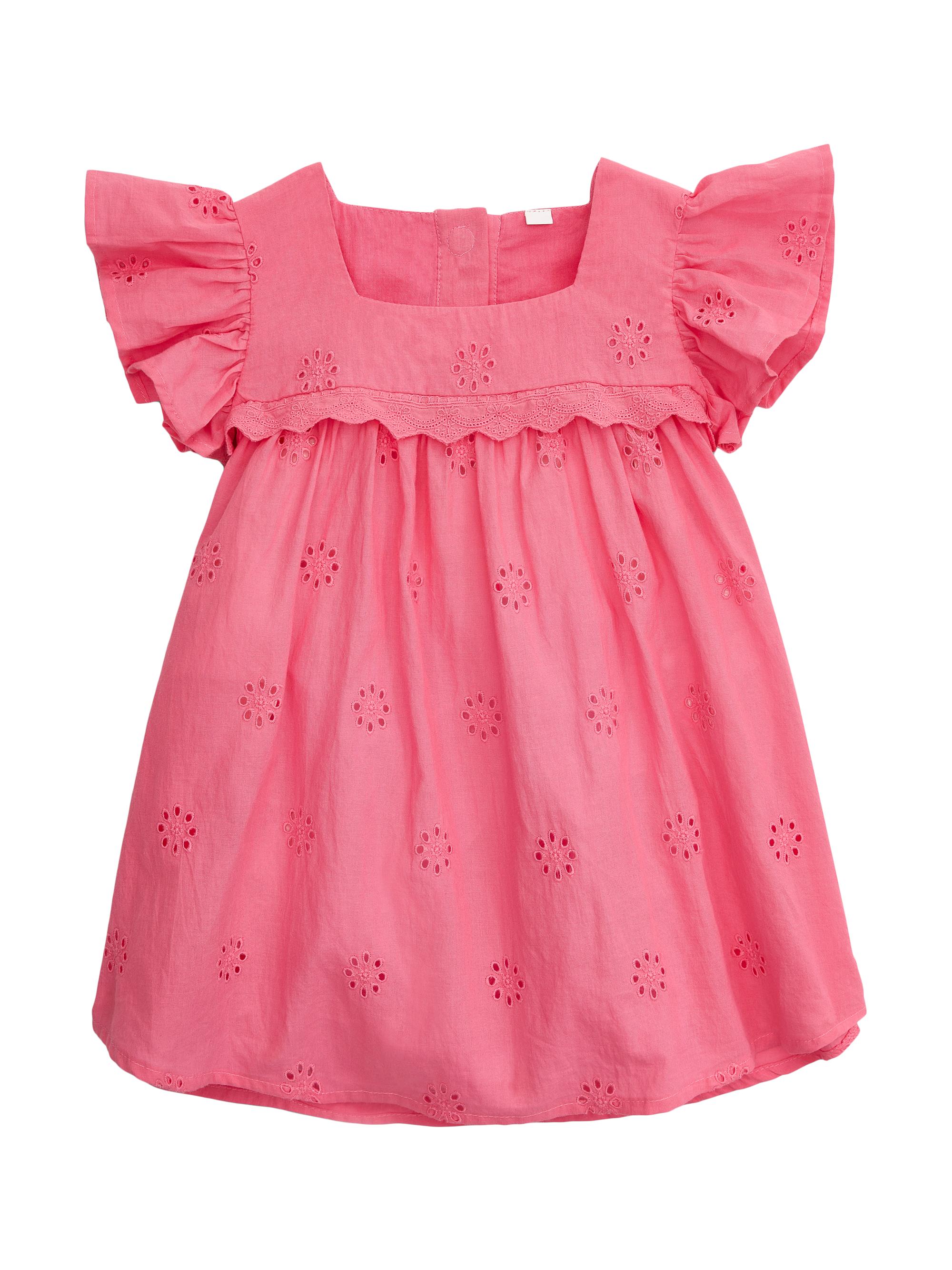 Magnetic Me Little Girl's & Girl's Eyelet Cotton Dress - Bubble Gum