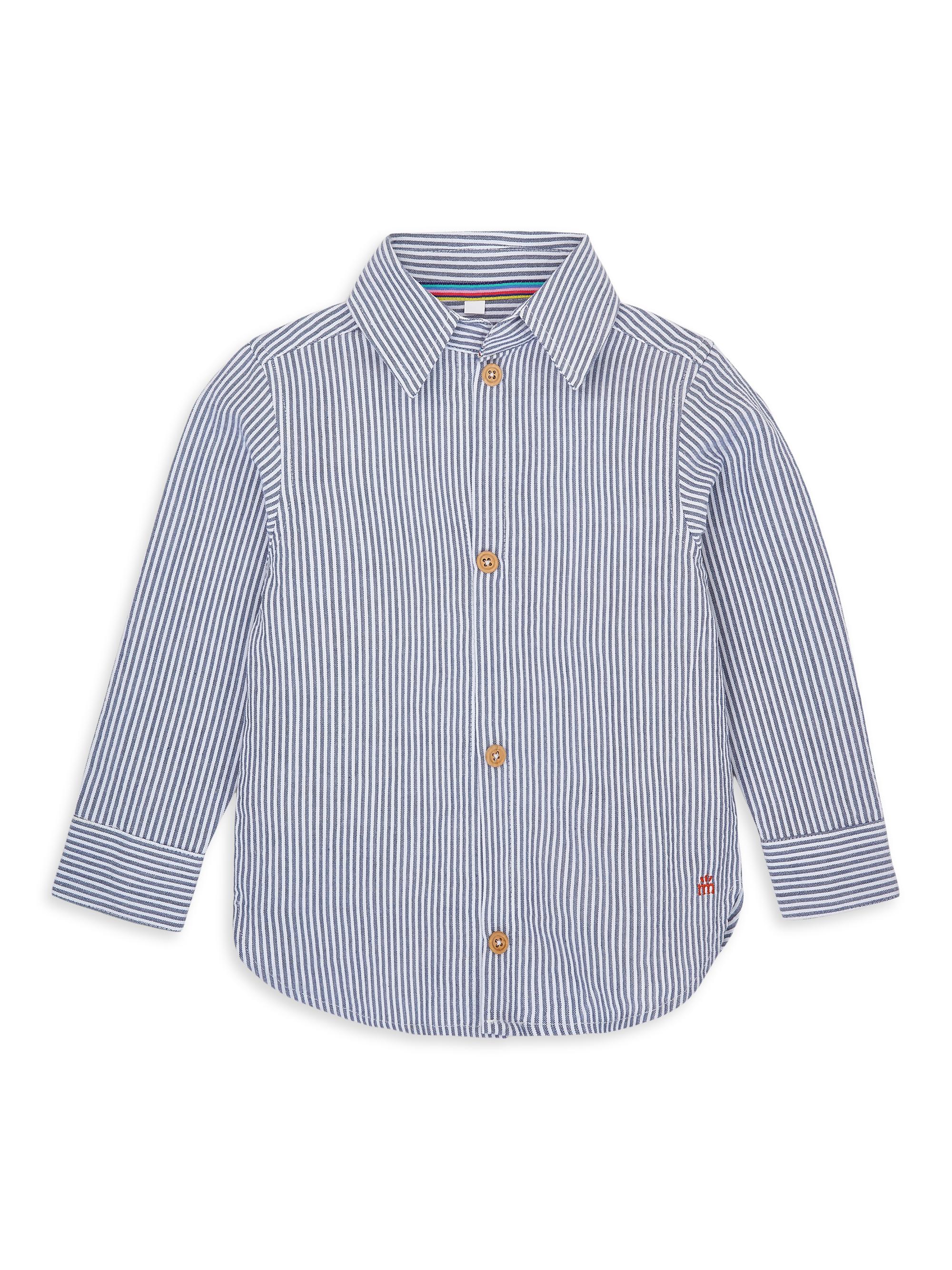 Magnetic Me Little Boy's & Boy's Chambray Cotton Shirt - White Chambray