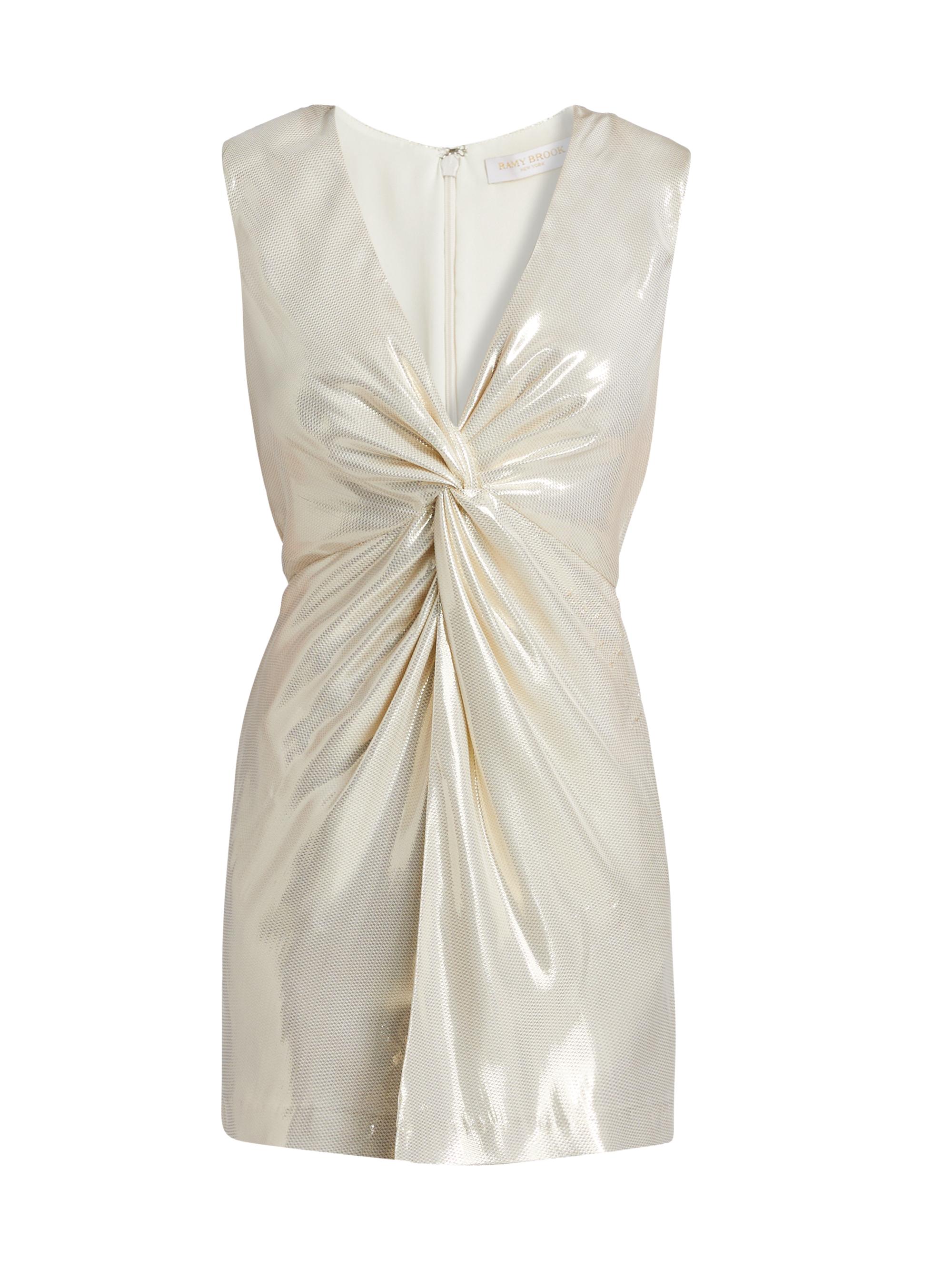 Ramy Brook Gisela Metallic Silk-Blend Minidress | Saks Fifth Avenue