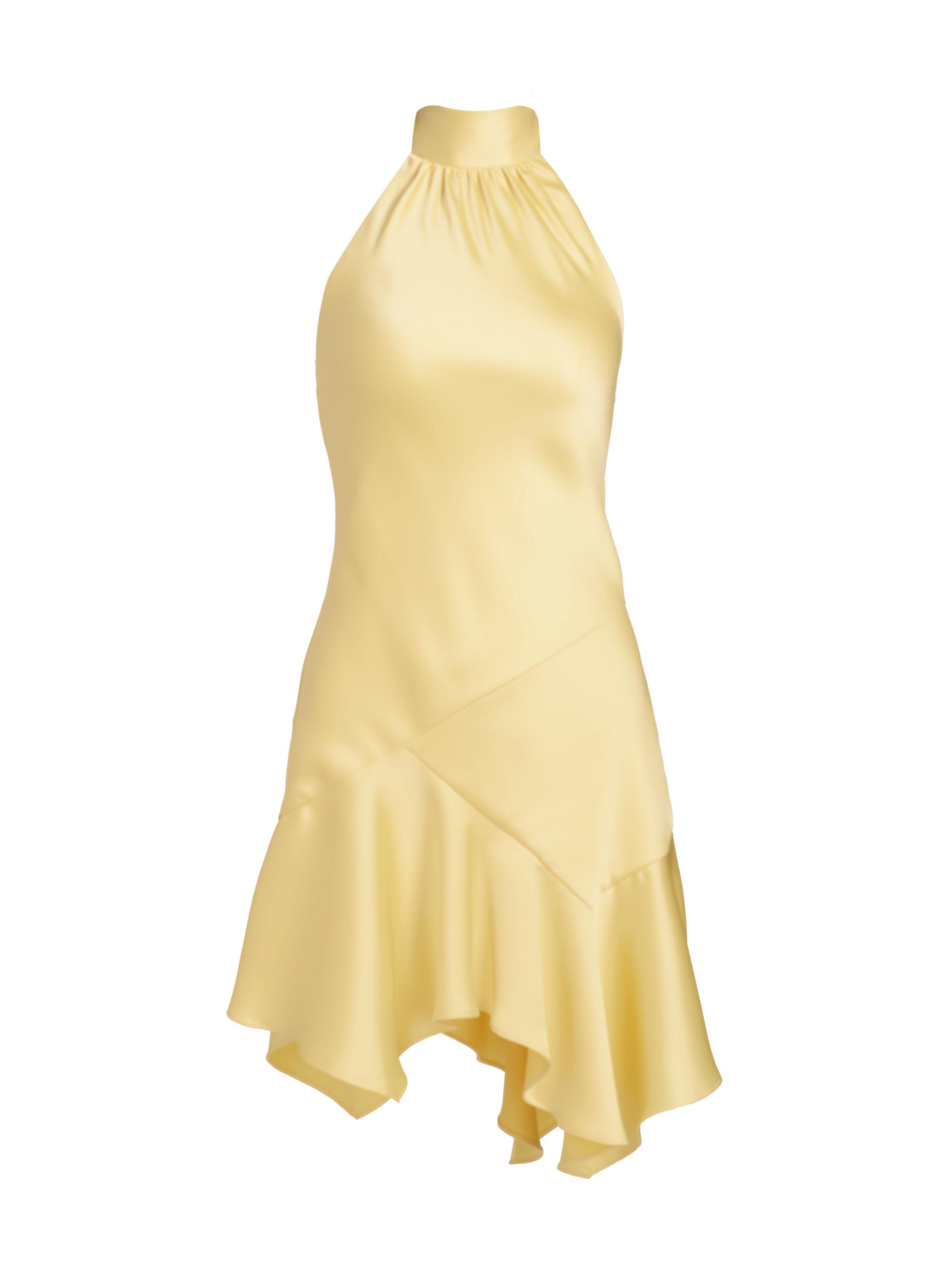 Ramy Brook Nari Satin Halter Minidress | Saks Fifth Avenue