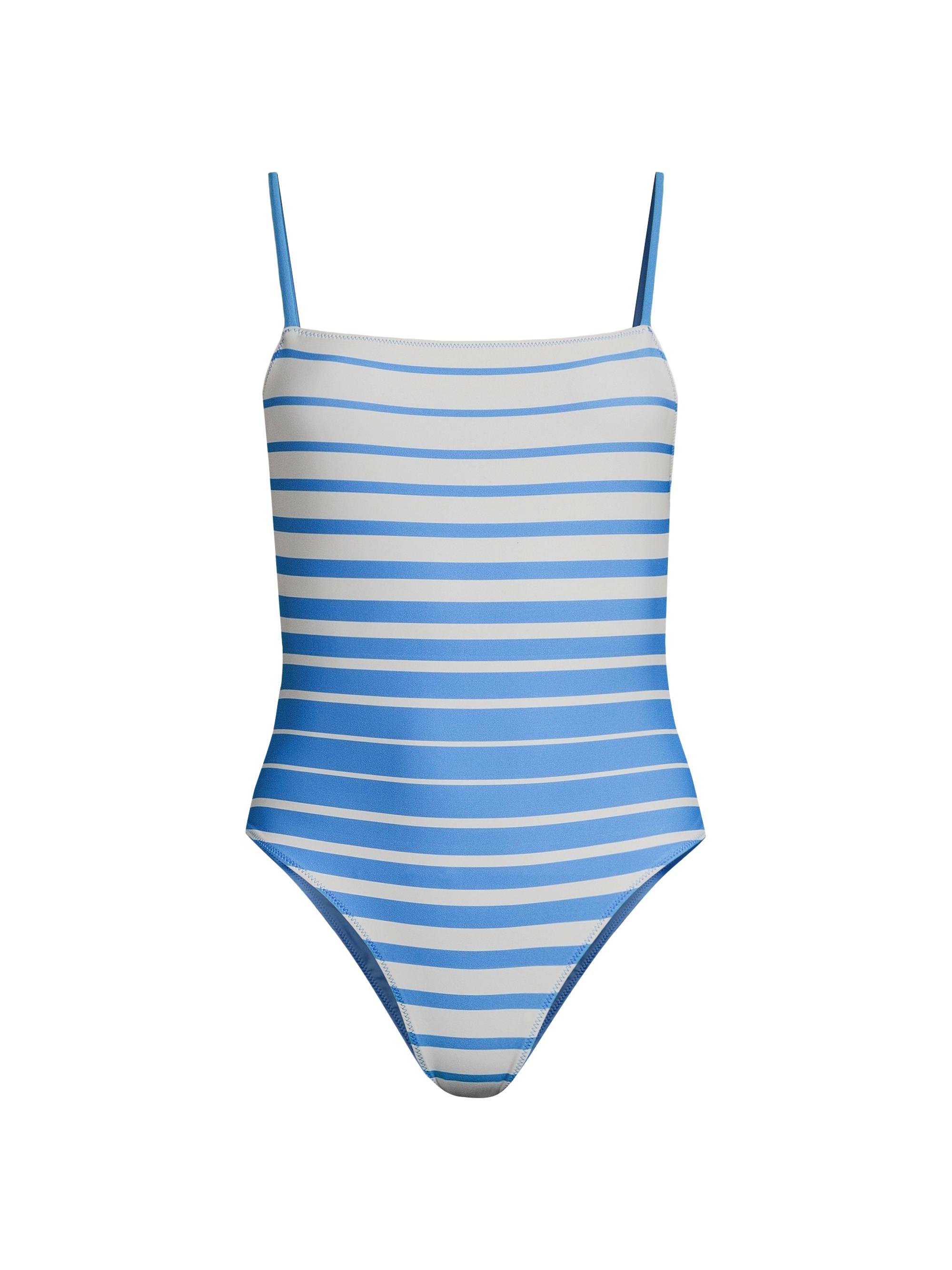 Solid & Striped Women's The Renna One-Piece Swimsuit - Sunset Stripe Marina Blue