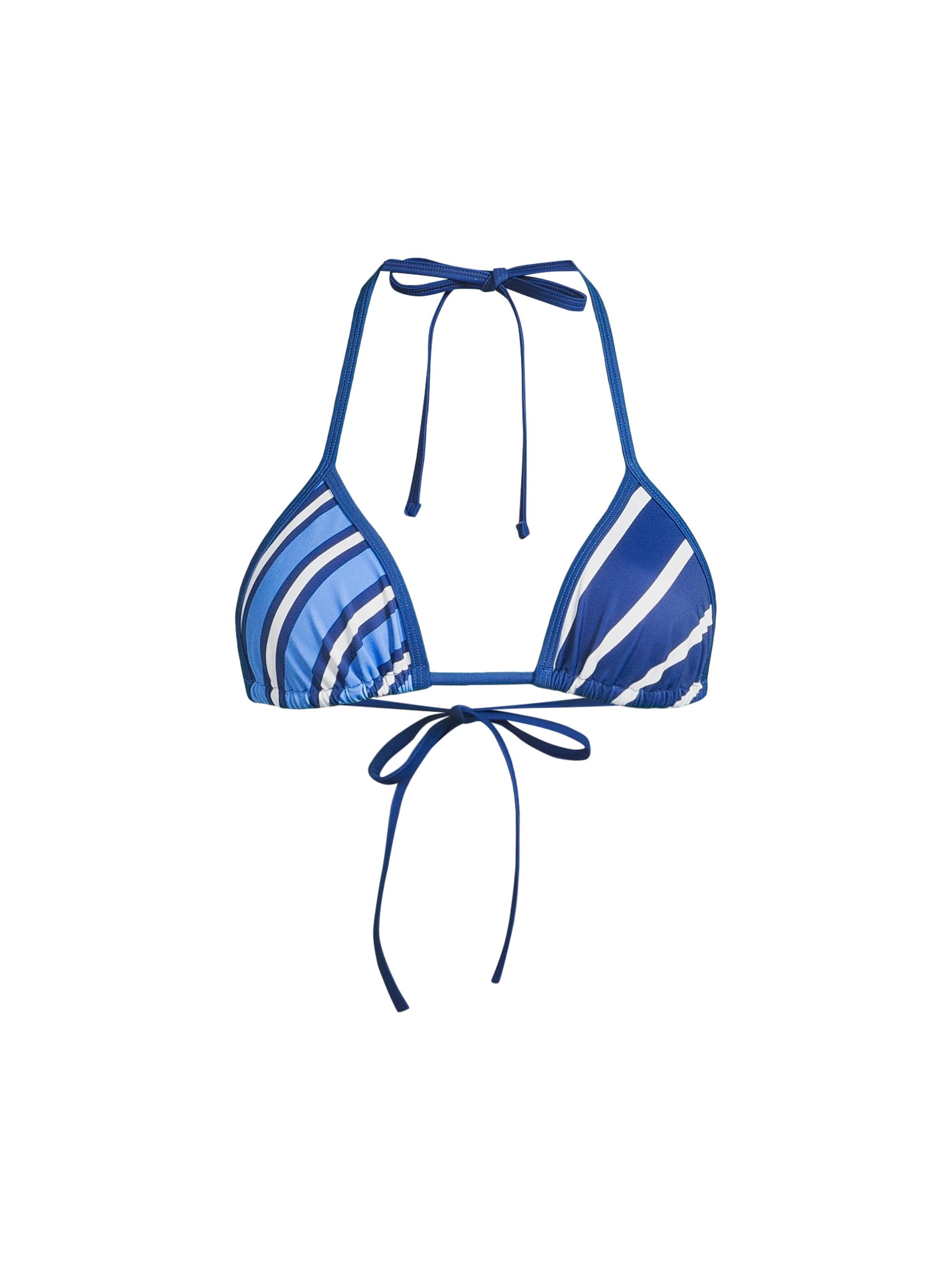 Solid & Striped Women's The Iris Striped Bikini Top - Color Block Blue