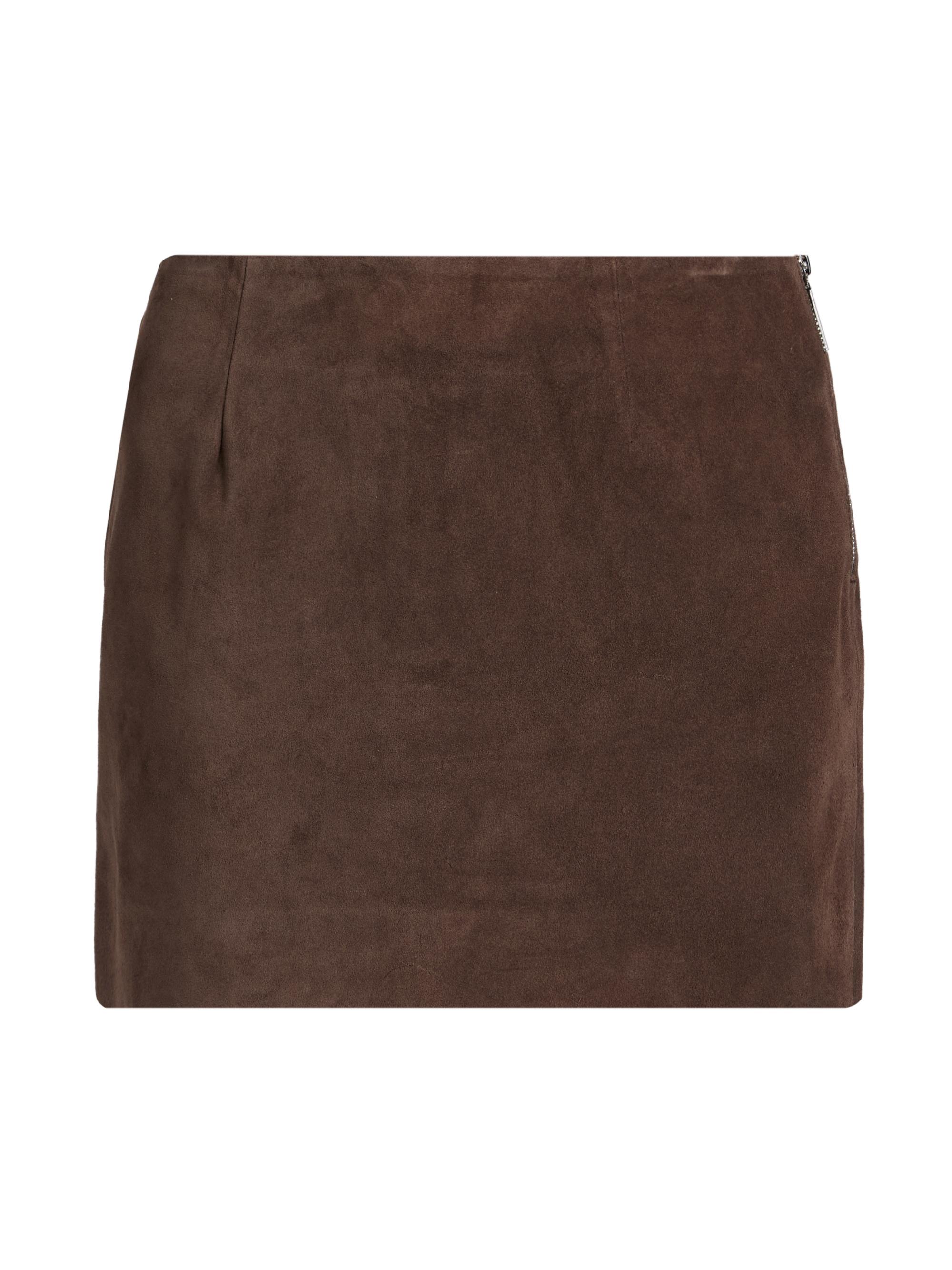 16Arlington Women's Haile Suede Miniskirt - Chocolate