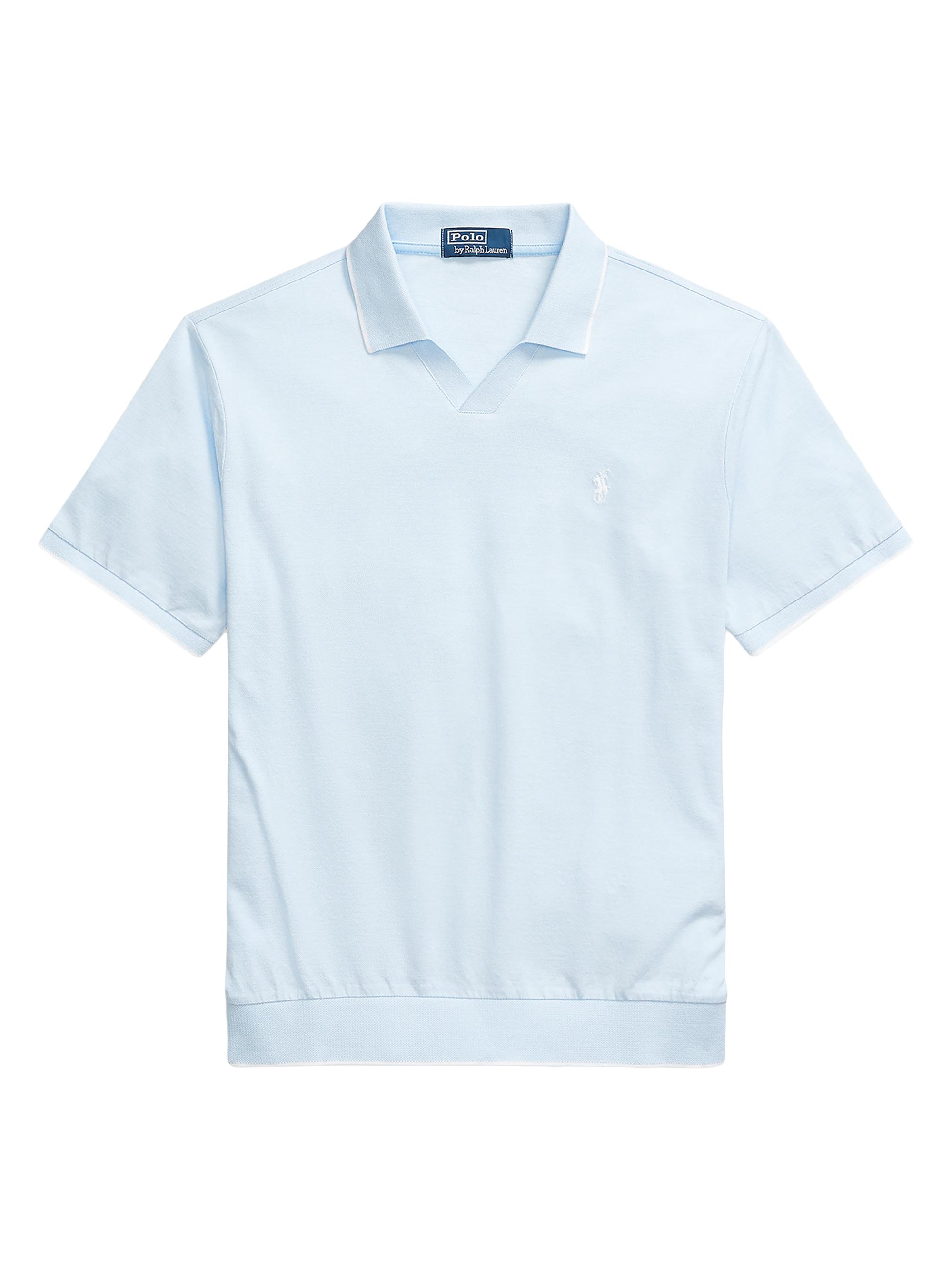Polo Ralph Lauren Men's Jacquard Mesh Cotton Polo Shirt - Office Blue