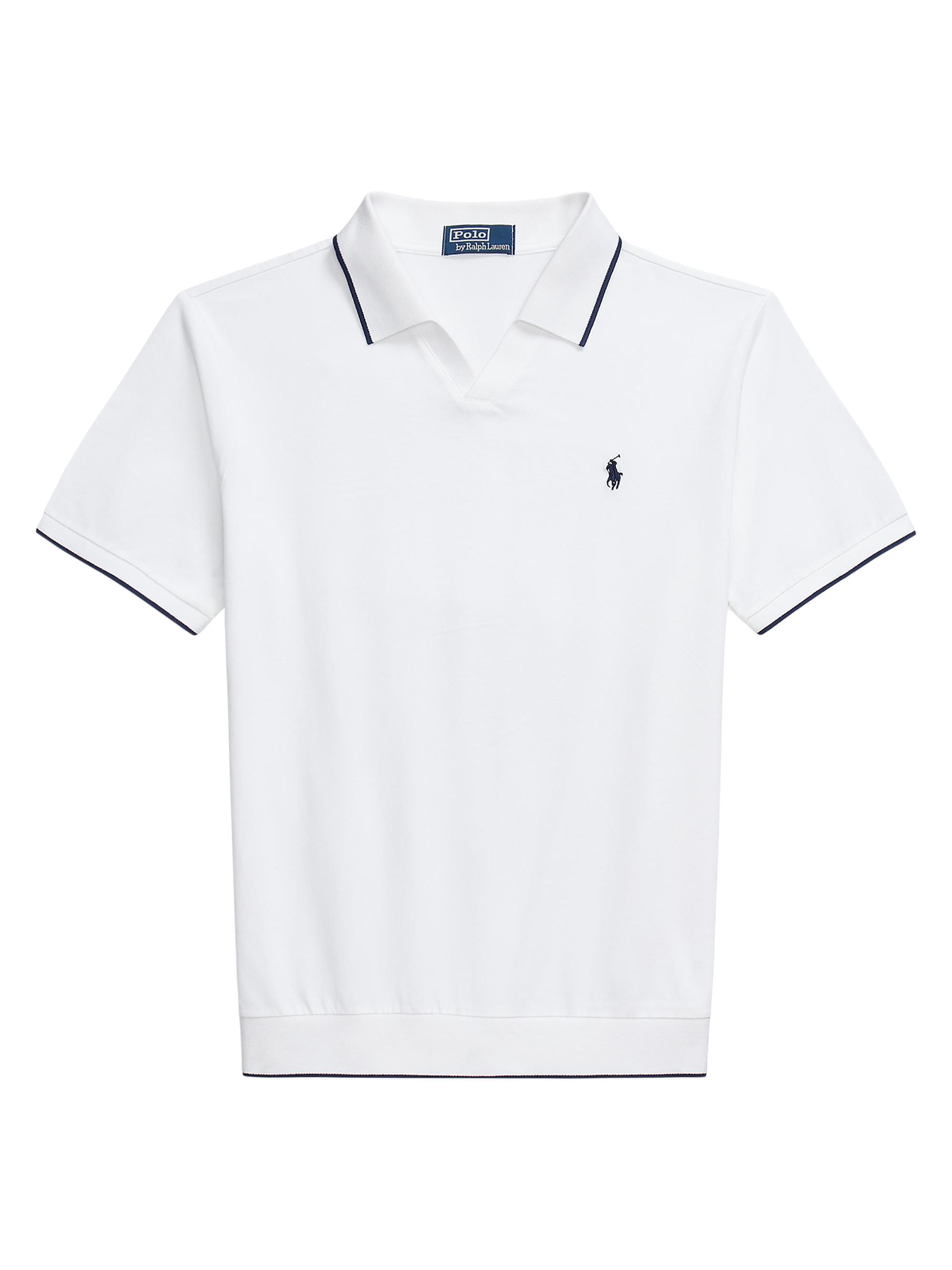 Polo Ralph Lauren Men's Jacquard Mesh Cotton Polo Shirt - White