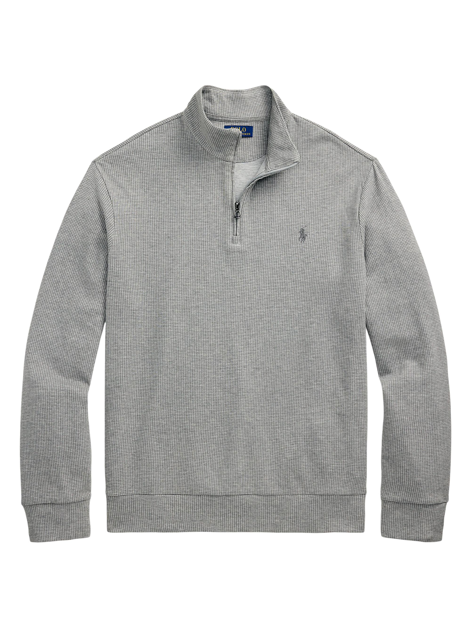Polo Ralph Lauren Men's Luxury Jersey Houndstooth Pullover - Andover Heather Puppytooth