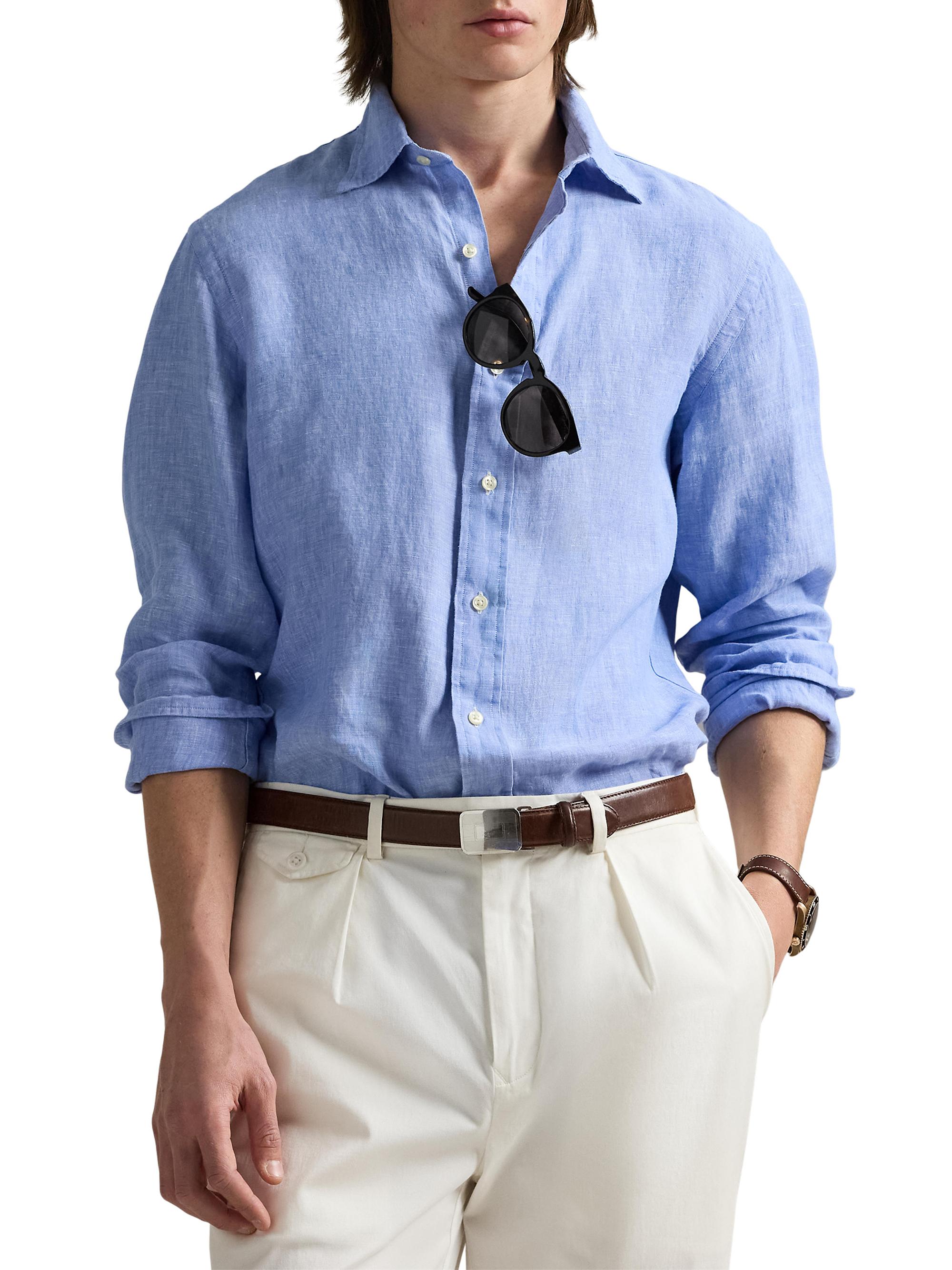 Polo Ralph Lauren Classic-Fit Linen Shirt | Saks Fifth Avenue