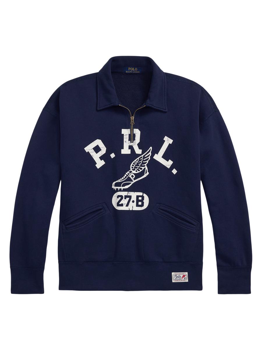 ★POLO RALPH LAUREN★ Long sleeve logo sweatshirt (NAVY) Polo Ralph Lauren Long Sleeve Sweater Men's Size Large Blue