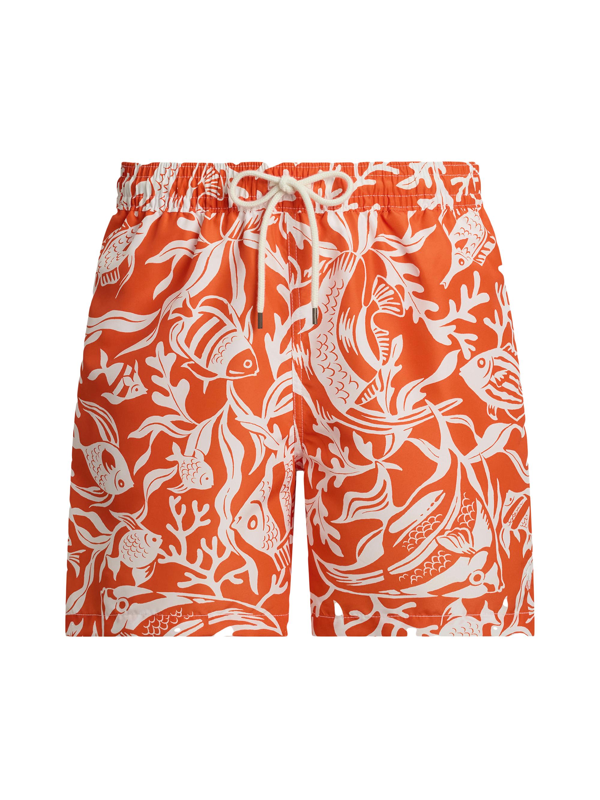 Polo Ralph Lauren Men's 5.75''Traveler Classic Swim Trunks - Fish Coral Orange