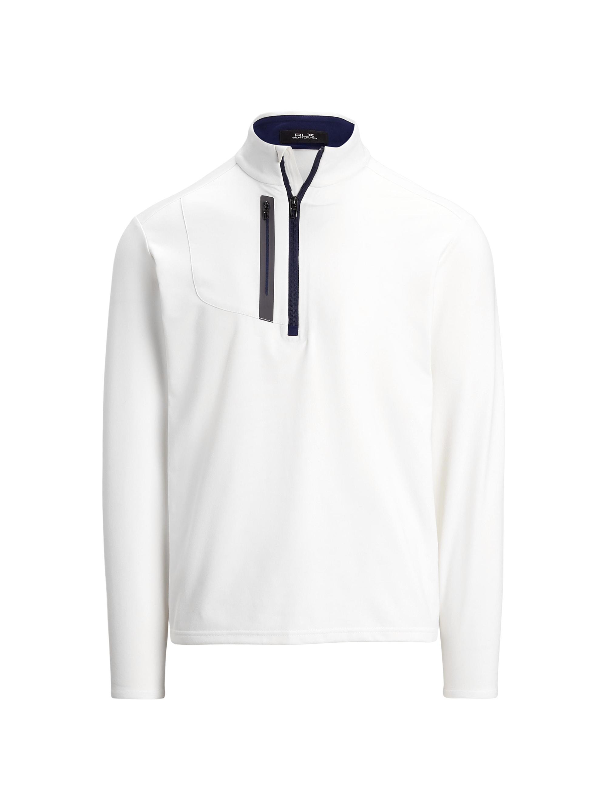 RLX Ralph Lauren Men's Stretch Jersey Quarter-Zip Sweater - Office Blue