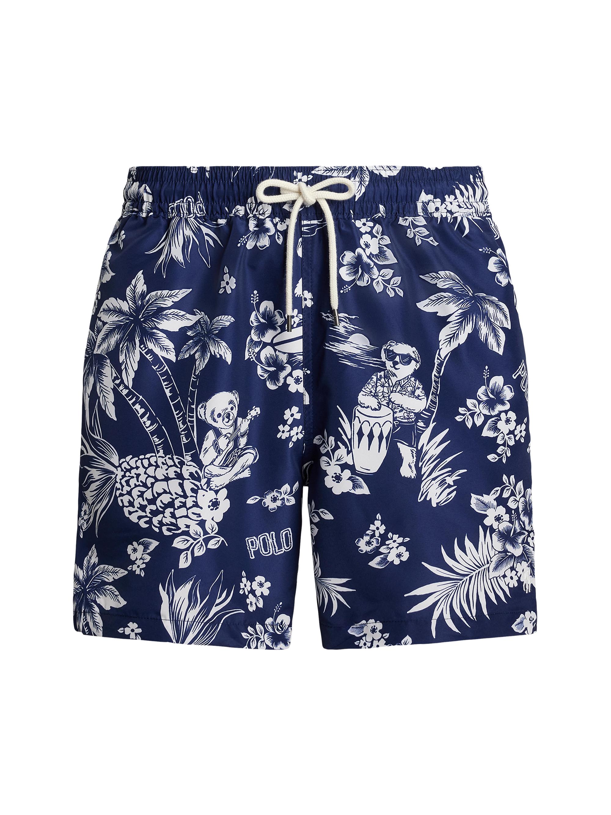 Polo Ralph Lauren Men's 5.75''Traveler Polo Bear Swim Trunks - Two Tone Bear
