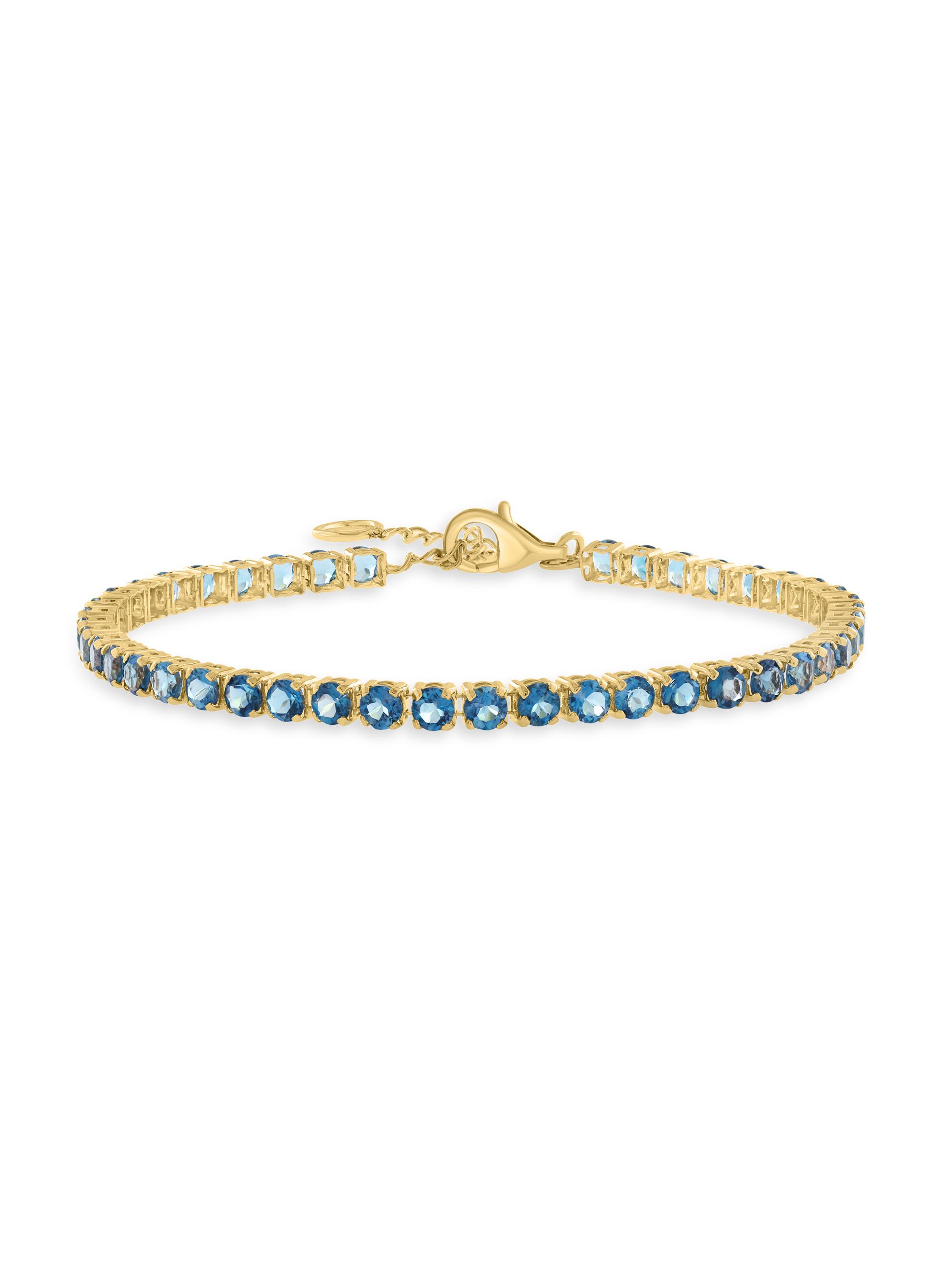 Saks Fifth Avenue Collection Women's 14K Yellow Gold & London Blue Topaz Bracelet - White Gold
