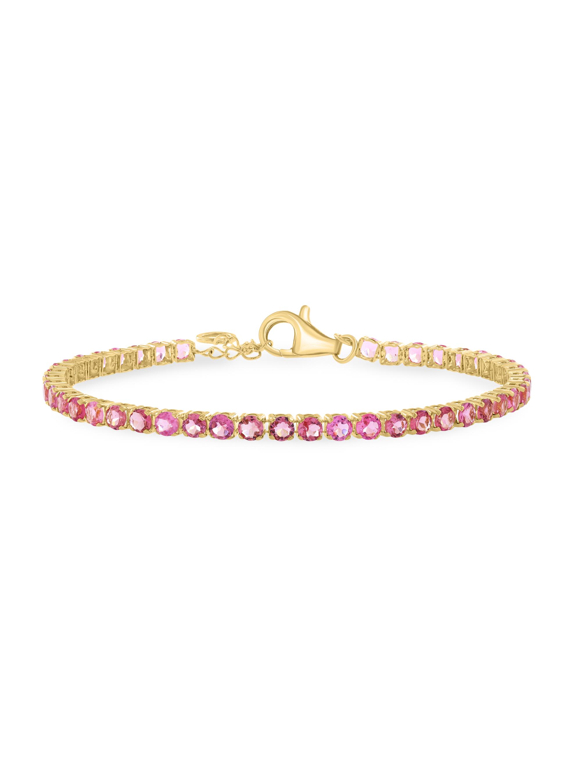 Saks Fifth Avenue Collection Women's 14K Yellow Gold & Pink Tourmaline Bracelet - Yellow Gold