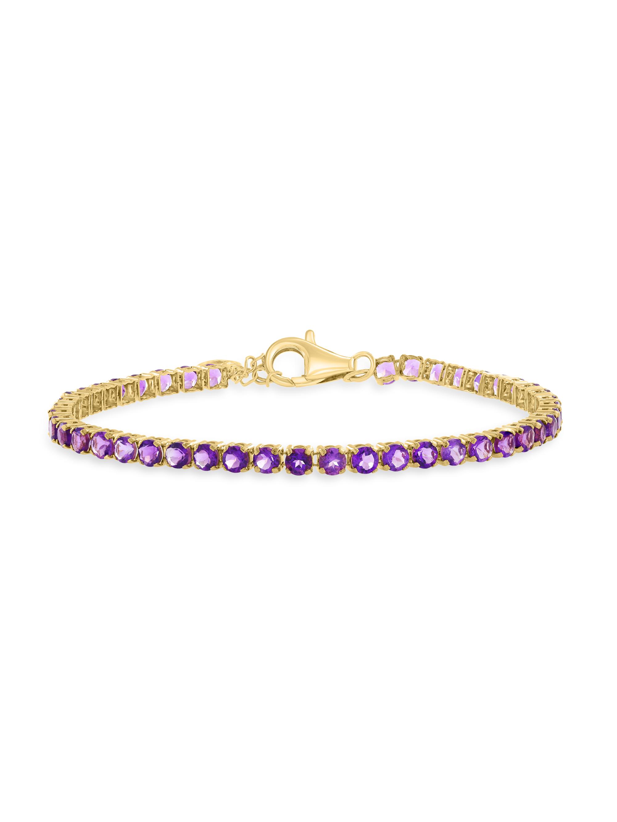Saks Fifth Avenue Collection Women's 14K Yellow Gold & Amethyst Bracelet - Yellow Gold