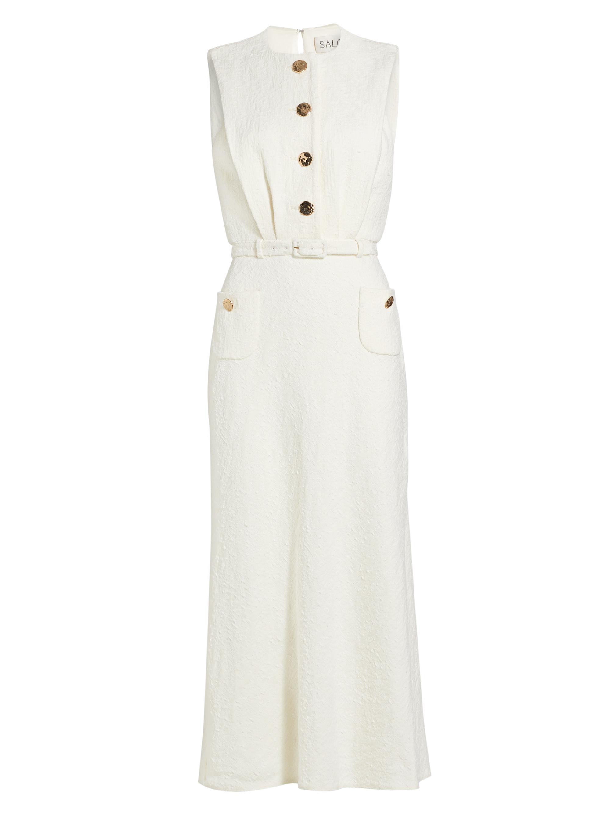 Saloni Women's Amar Cotton-Blend Belted Midi-Dress -