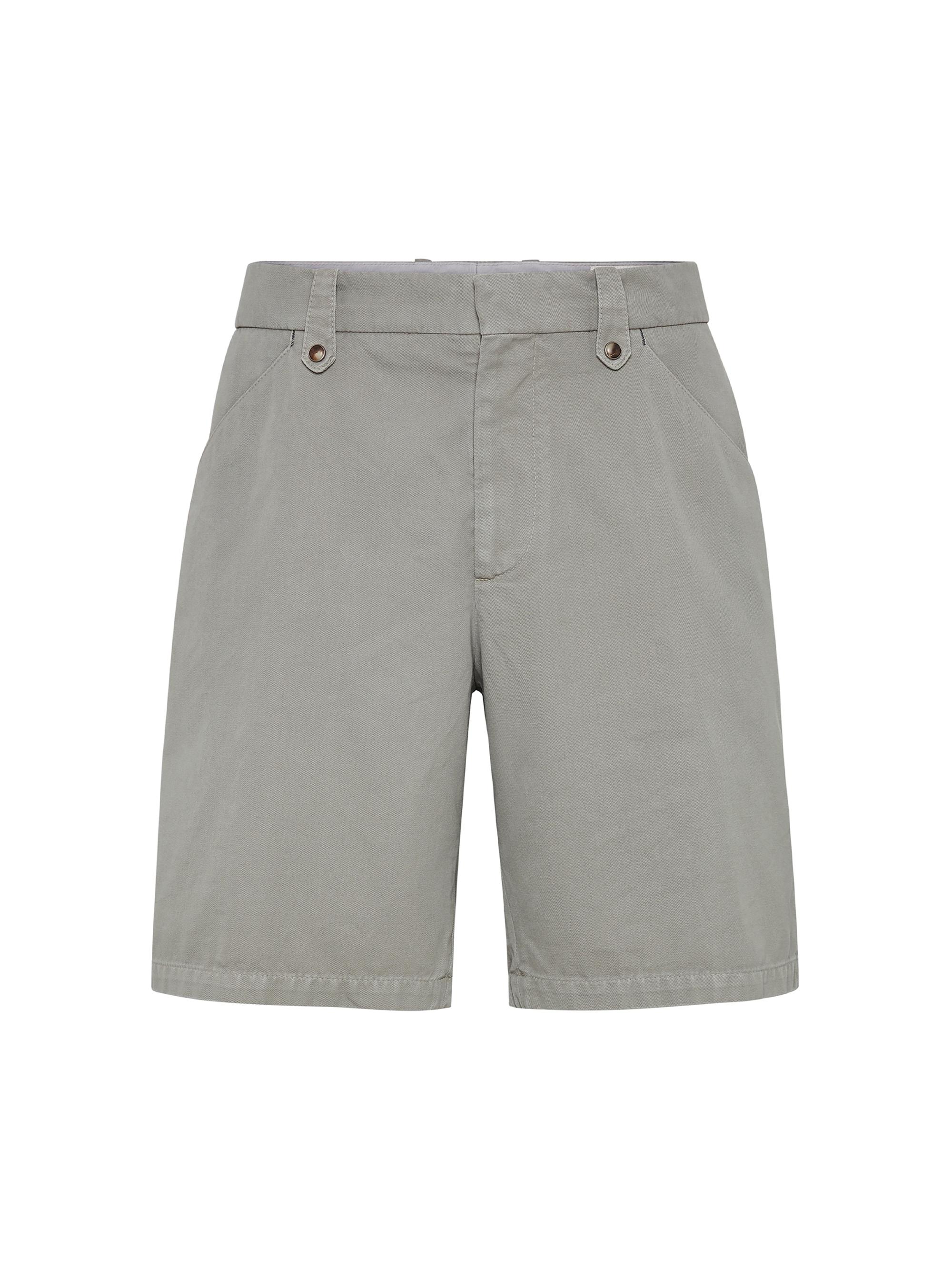 Brunello Cucinelli Men's Garment Dyed Bermuda Shorts - Khaki