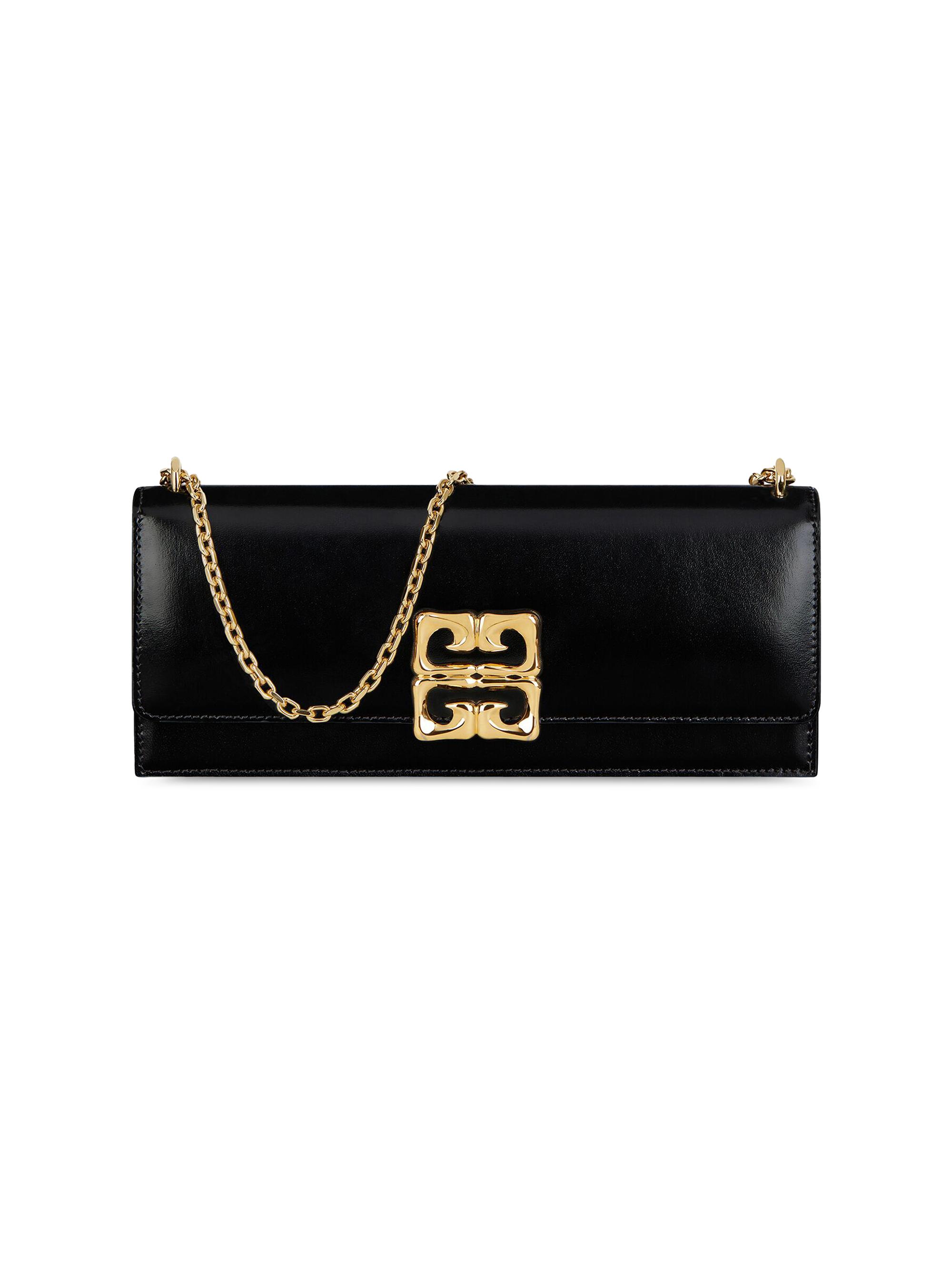 Givenchy Women's 4G Liquid Clutch Bag in Box Leather - Black