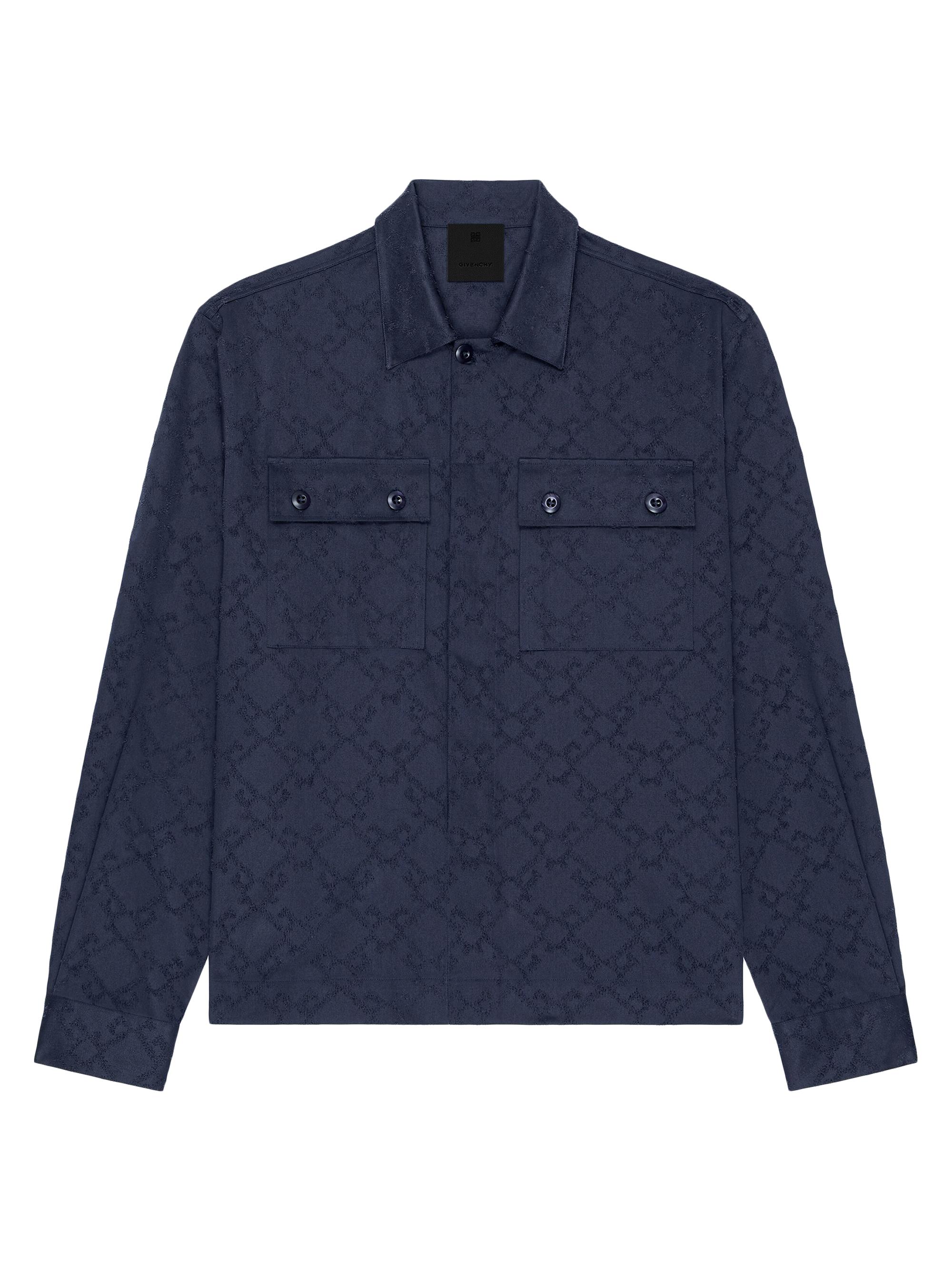 Givenchy Men's Shirt in Monogram 72 Cotton - Navy