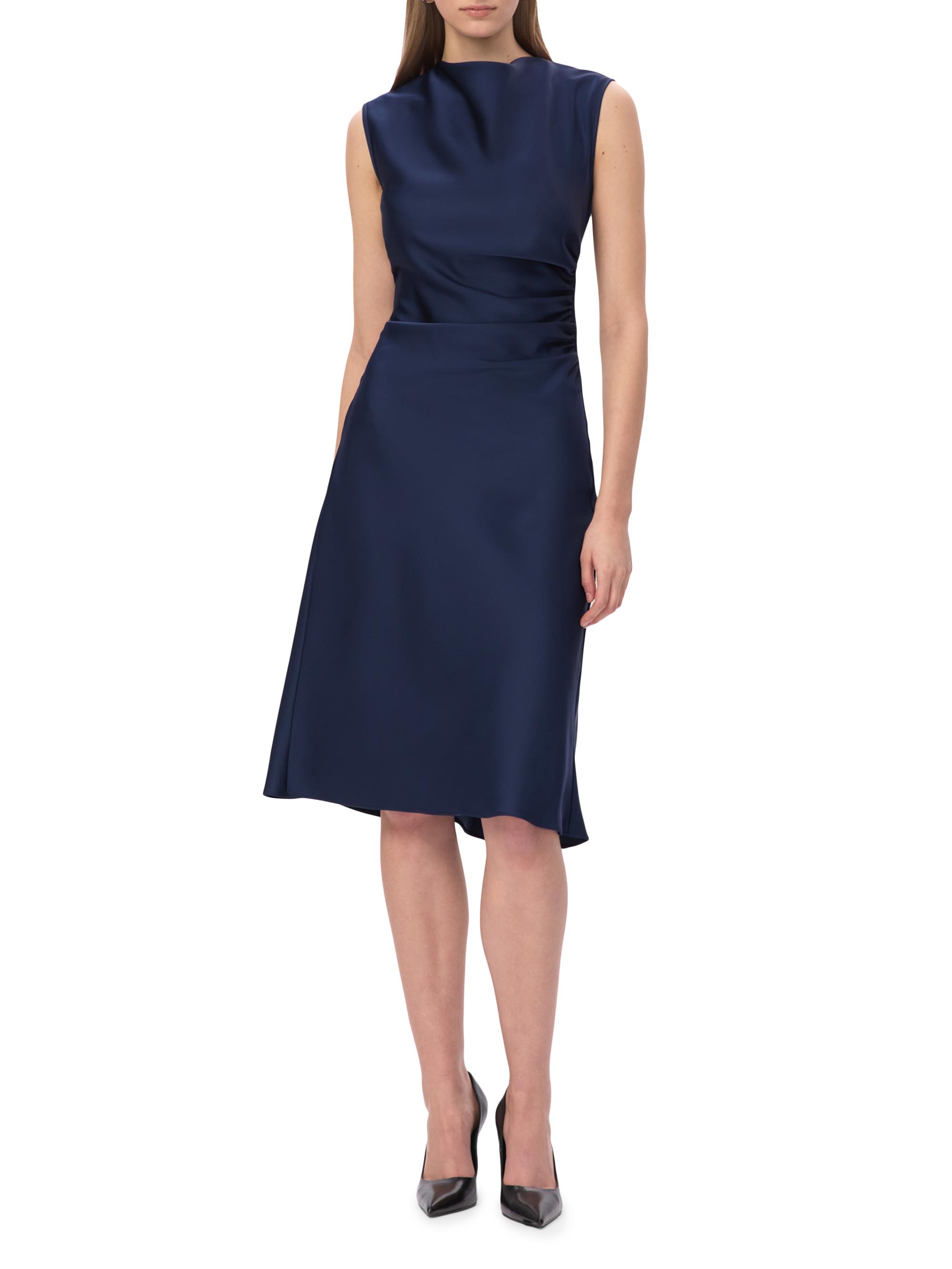 Hervé Léger Women's Satin Cowlneck Midi-Dress - Nocturne