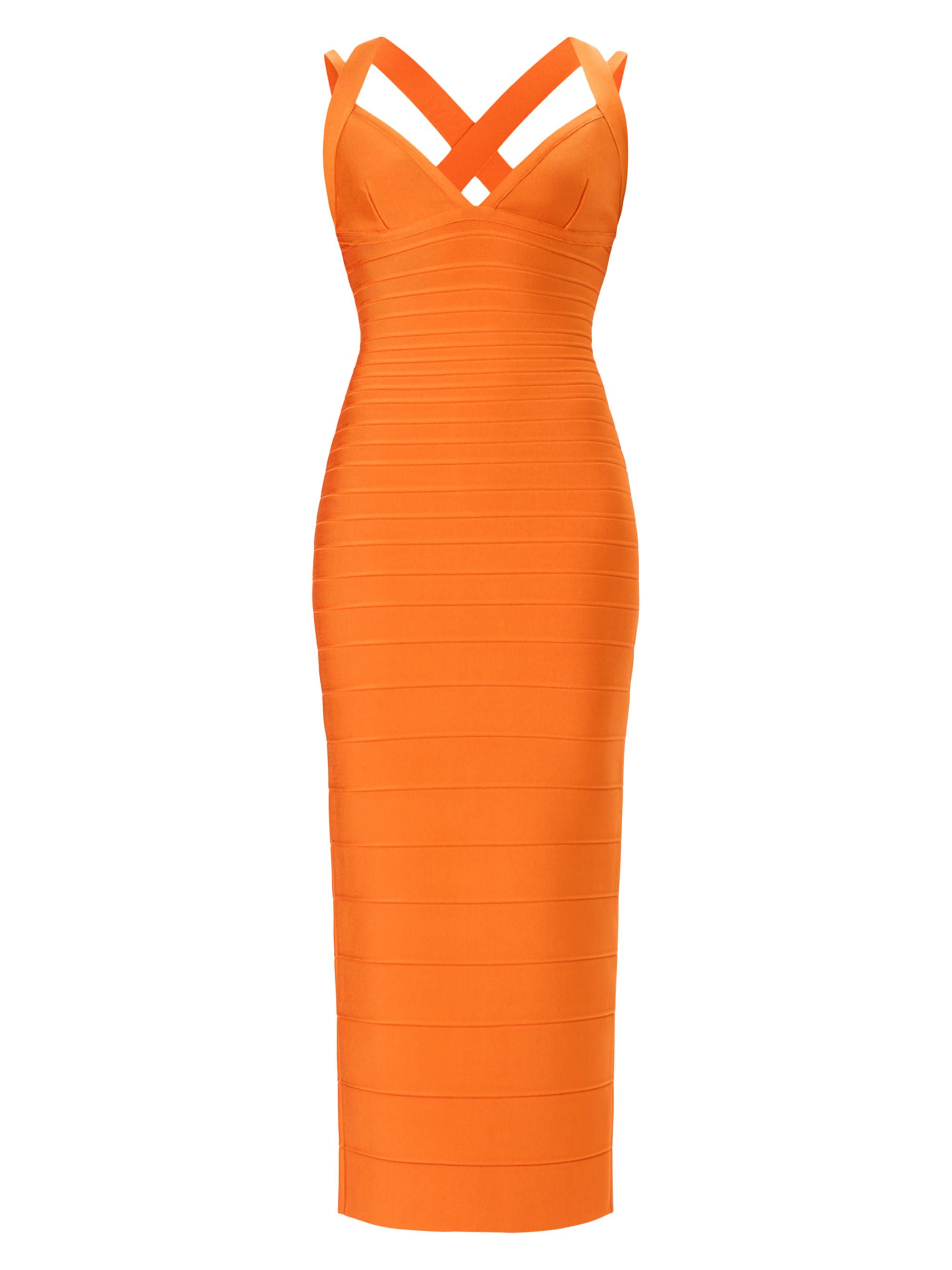 Hervé Léger Women's The Sutton Bandage V-Neck Gown - Sunset