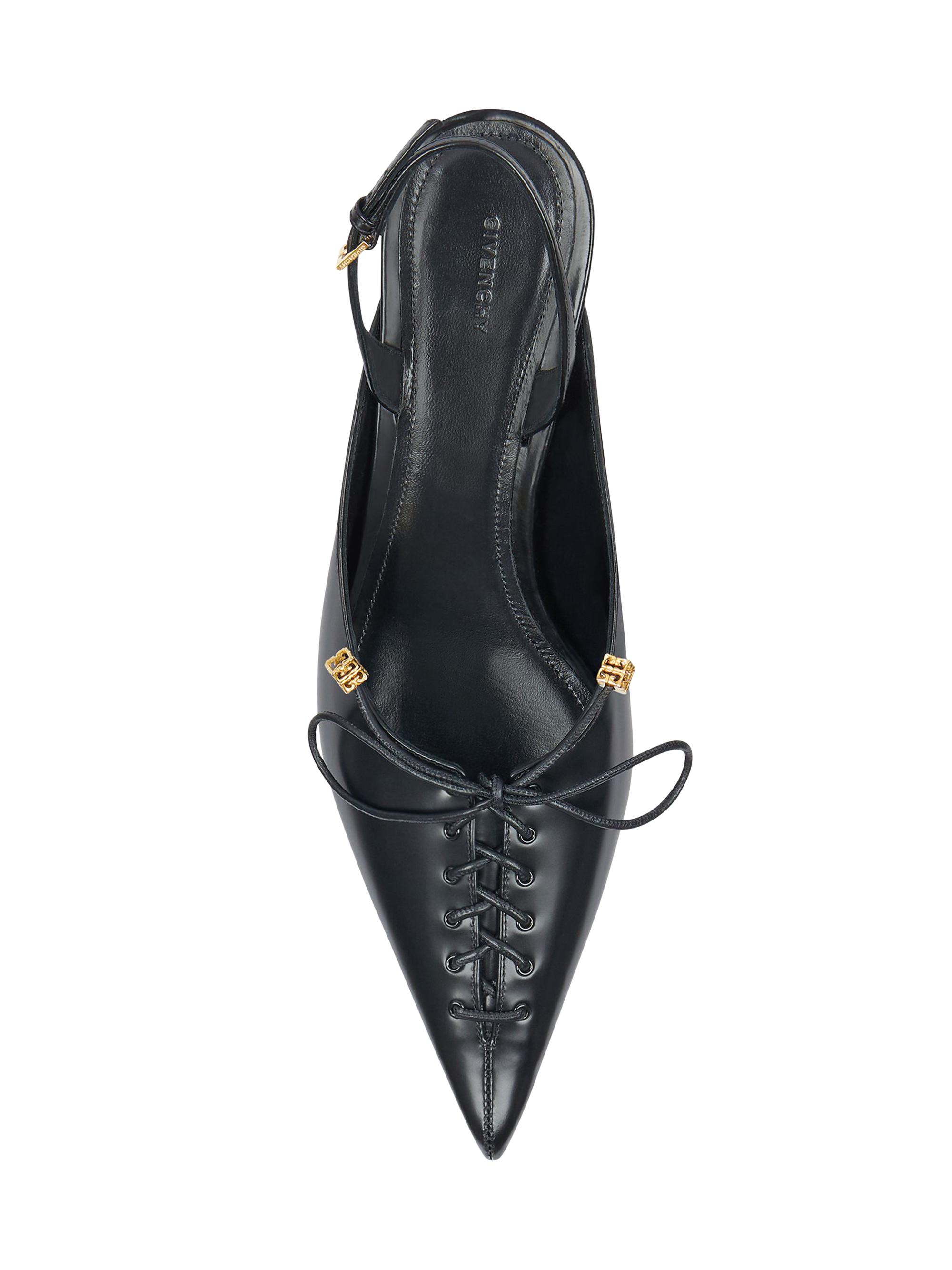 Givenchy Lace-Up Slingback Pumps in Leather | Saks Fifth Avenue