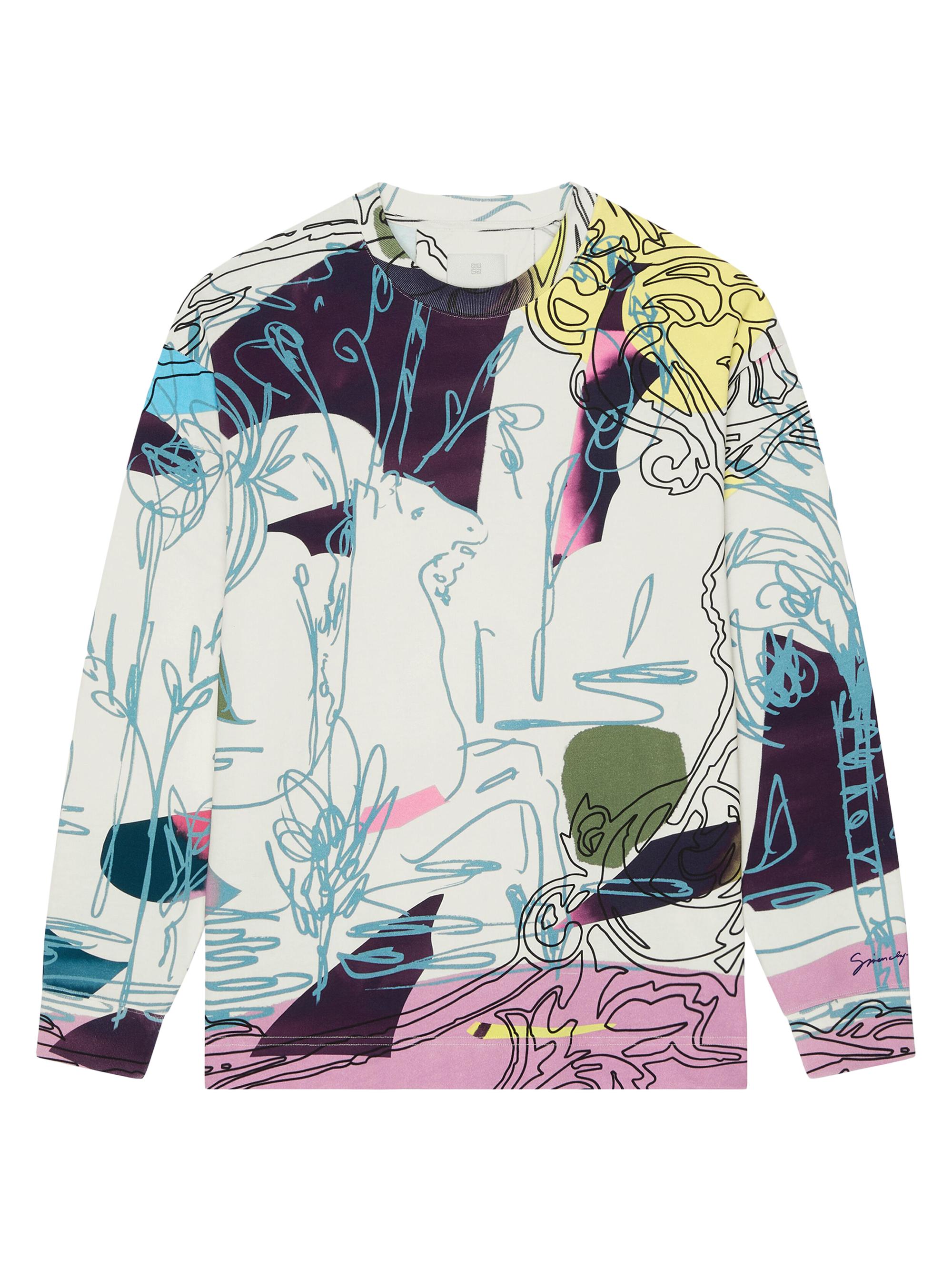 Givenchy Men's Printed Multicolor T-Shirt in Cotton - Multicolored