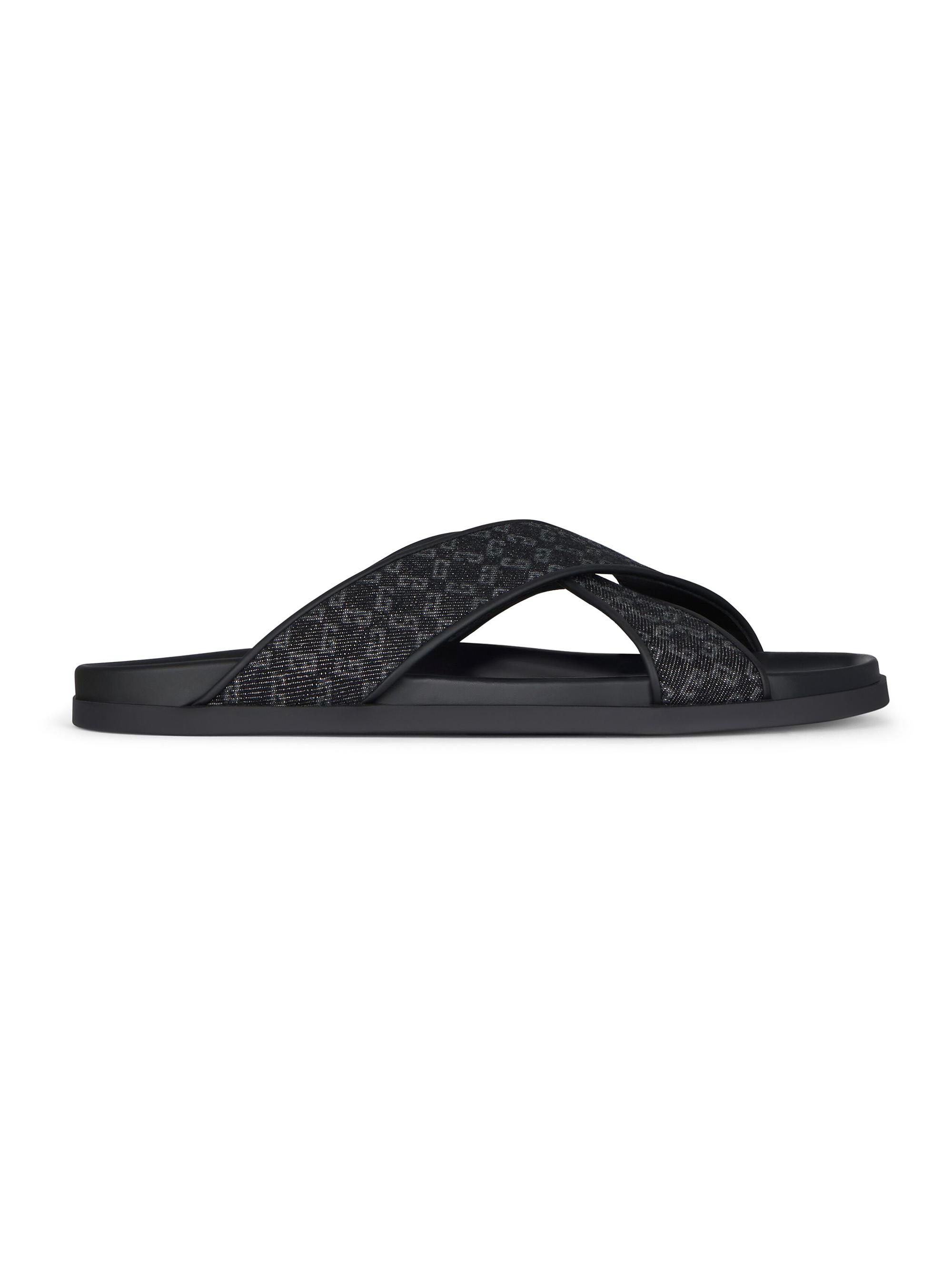 Givenchy G Plage Flat Sandals with Crossed Straps in Webbing